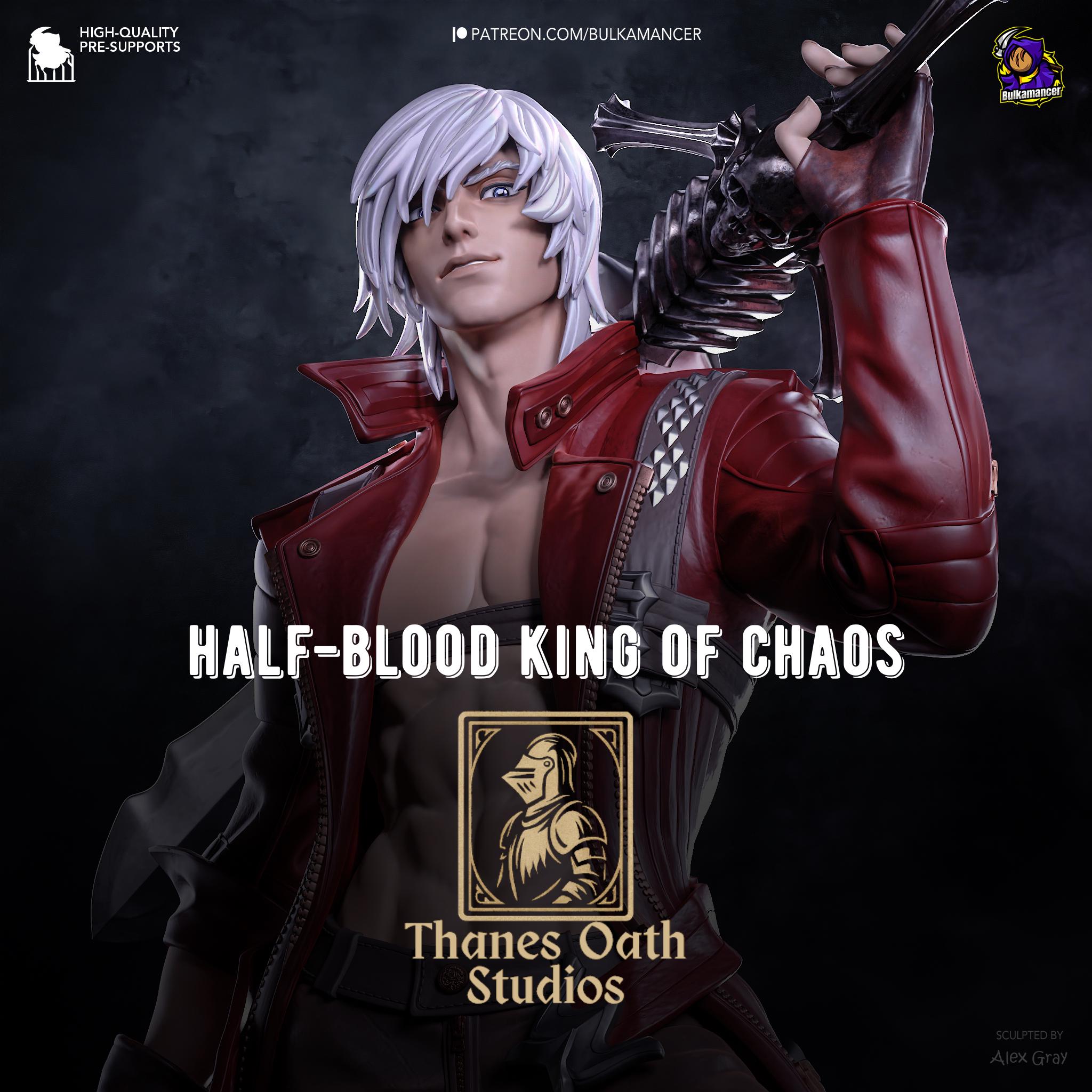 Half-Blood King Of Chaos - Devil Hunter Demon Slayer Sword Wielder Dante Resin Figure 16K