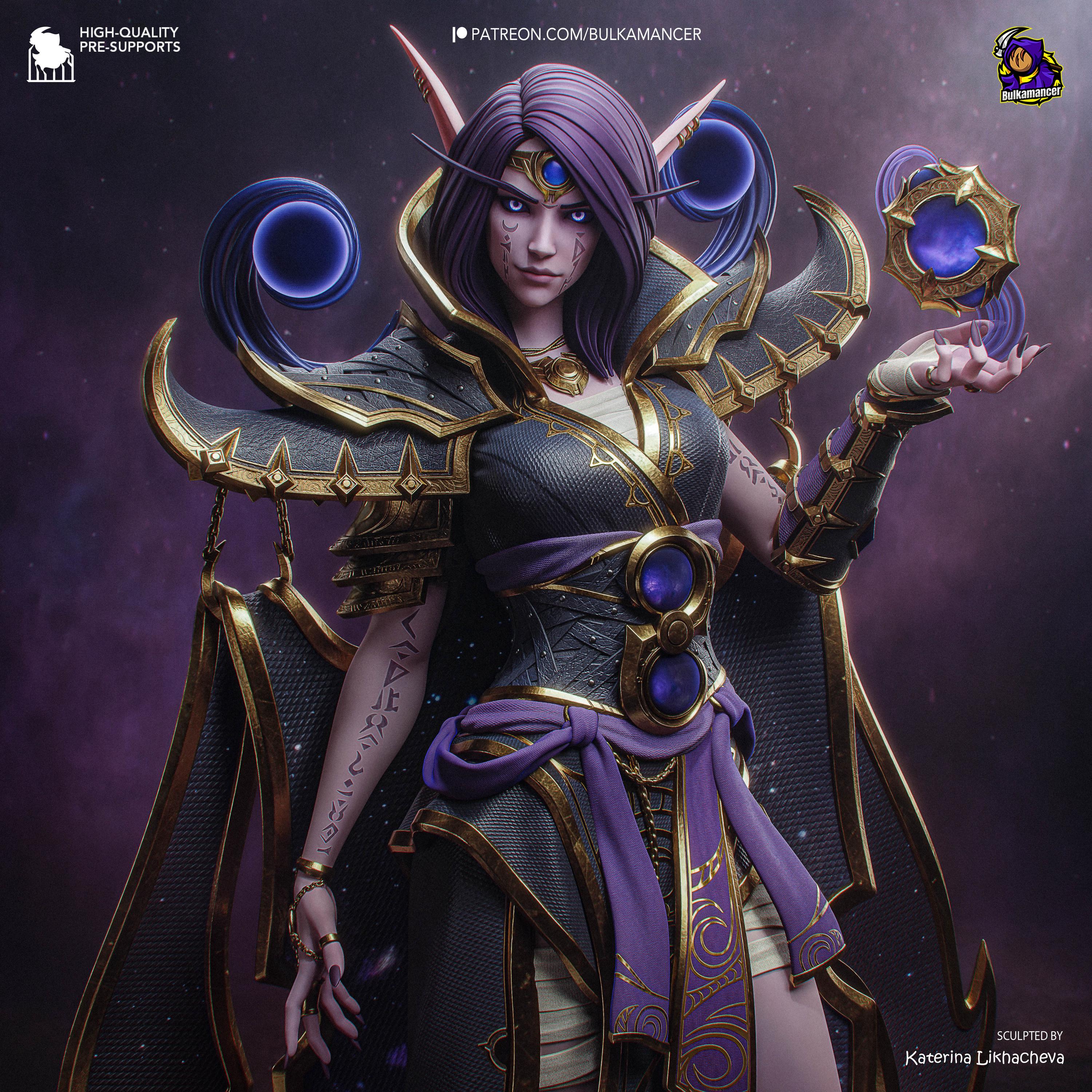 The Blackened Truth - Void Priest Shadow Magic Dark Sorcerer Xal’atath Resin Figure 16K