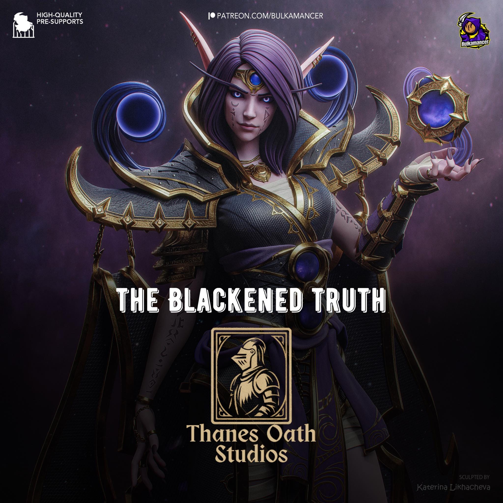 The Blackened Truth - Void Priest Shadow Magic Dark Sorcerer Xal’atath Resin Figure 16K