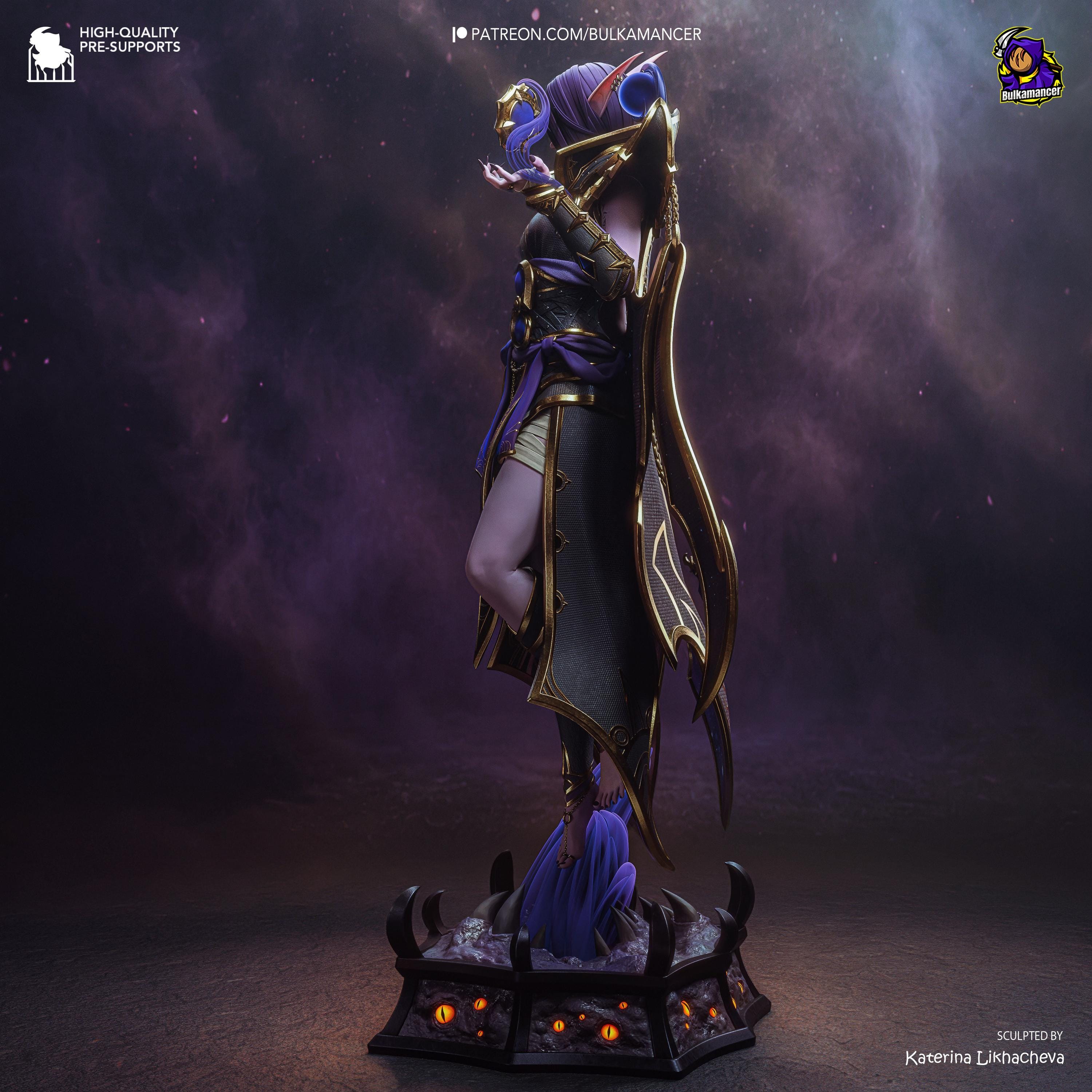 The Blackened Truth - Void Priest Shadow Magic Dark Sorcerer Xal’atath Resin Figure 16K