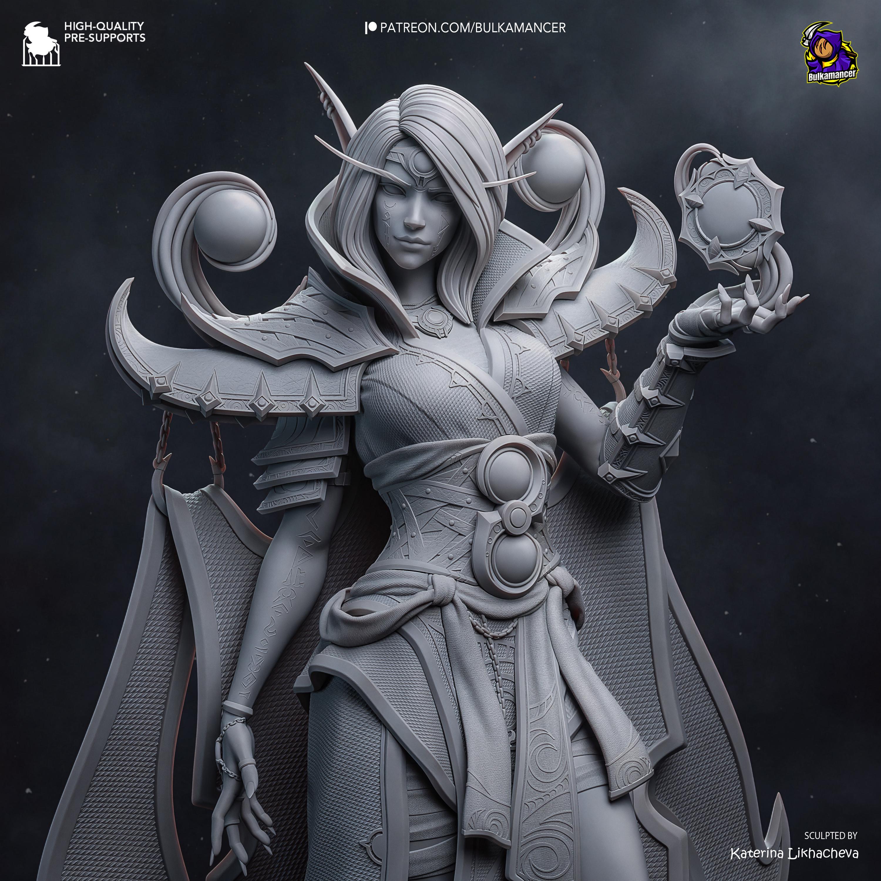 The Blackened Truth - Void Priest Shadow Magic Dark Sorcerer Xal’atath Resin Figure 16K