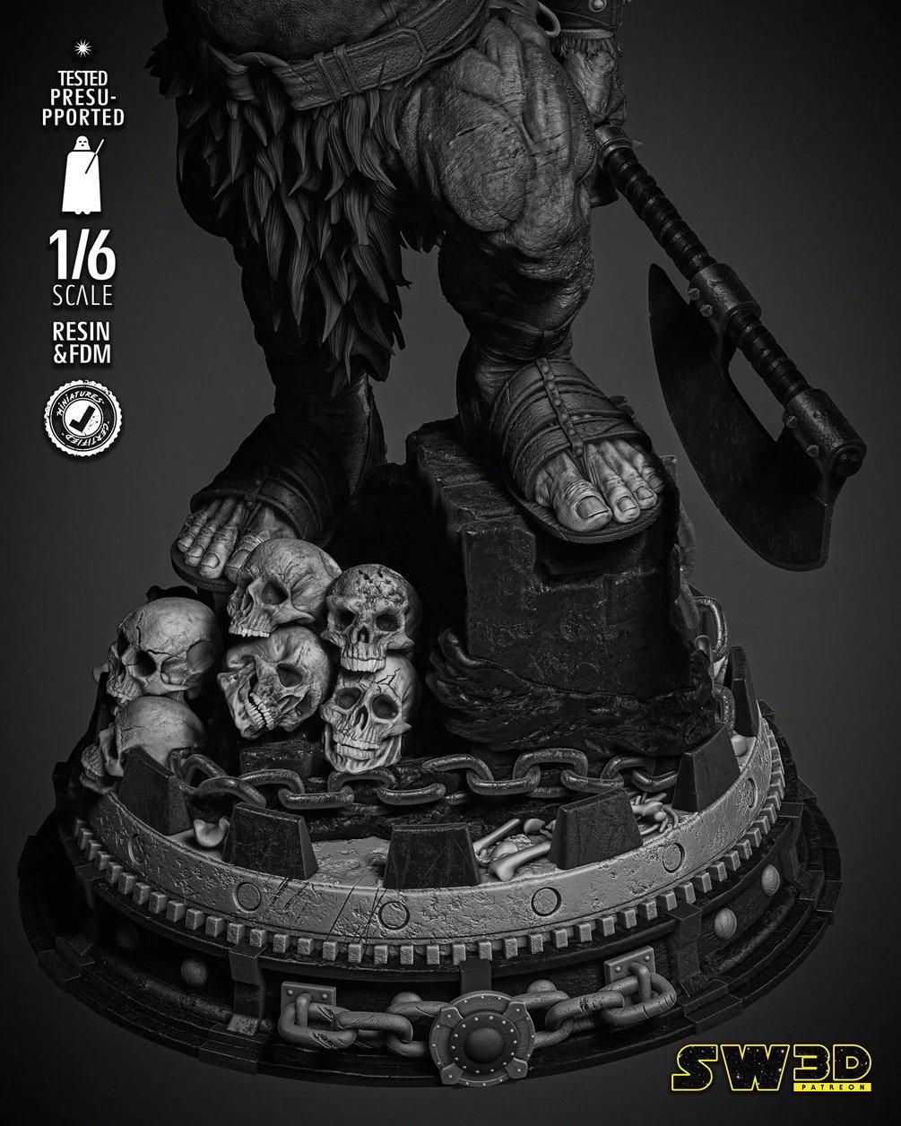 Brute Of The Court - Alien Pig Guard Sci-Fi Galactic Gamorrean Guard Resin Figure 16K