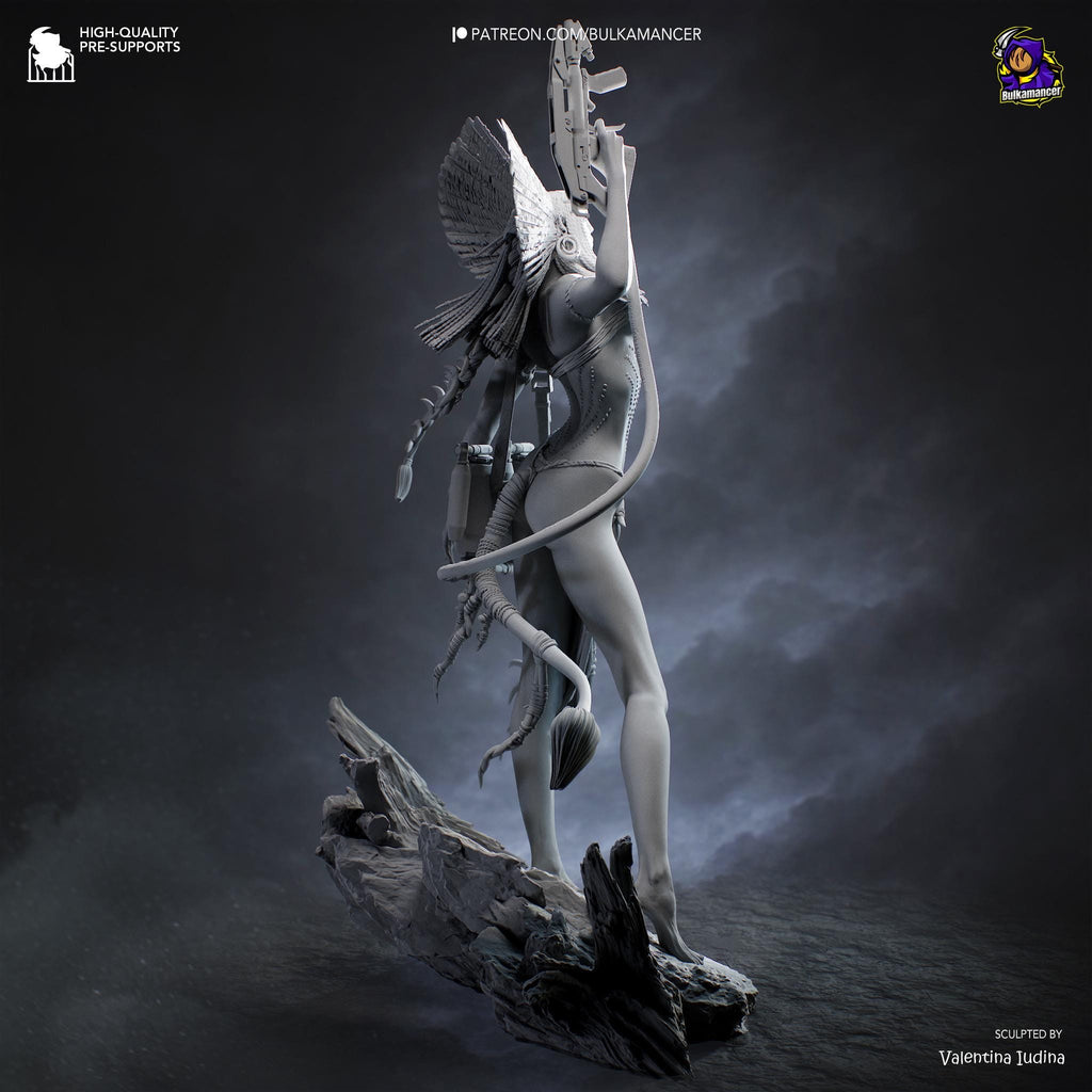 Bringer Of Blackened Skies - Sci-fi Alien Ashen Fire Villian Varang Resin Figure 16K