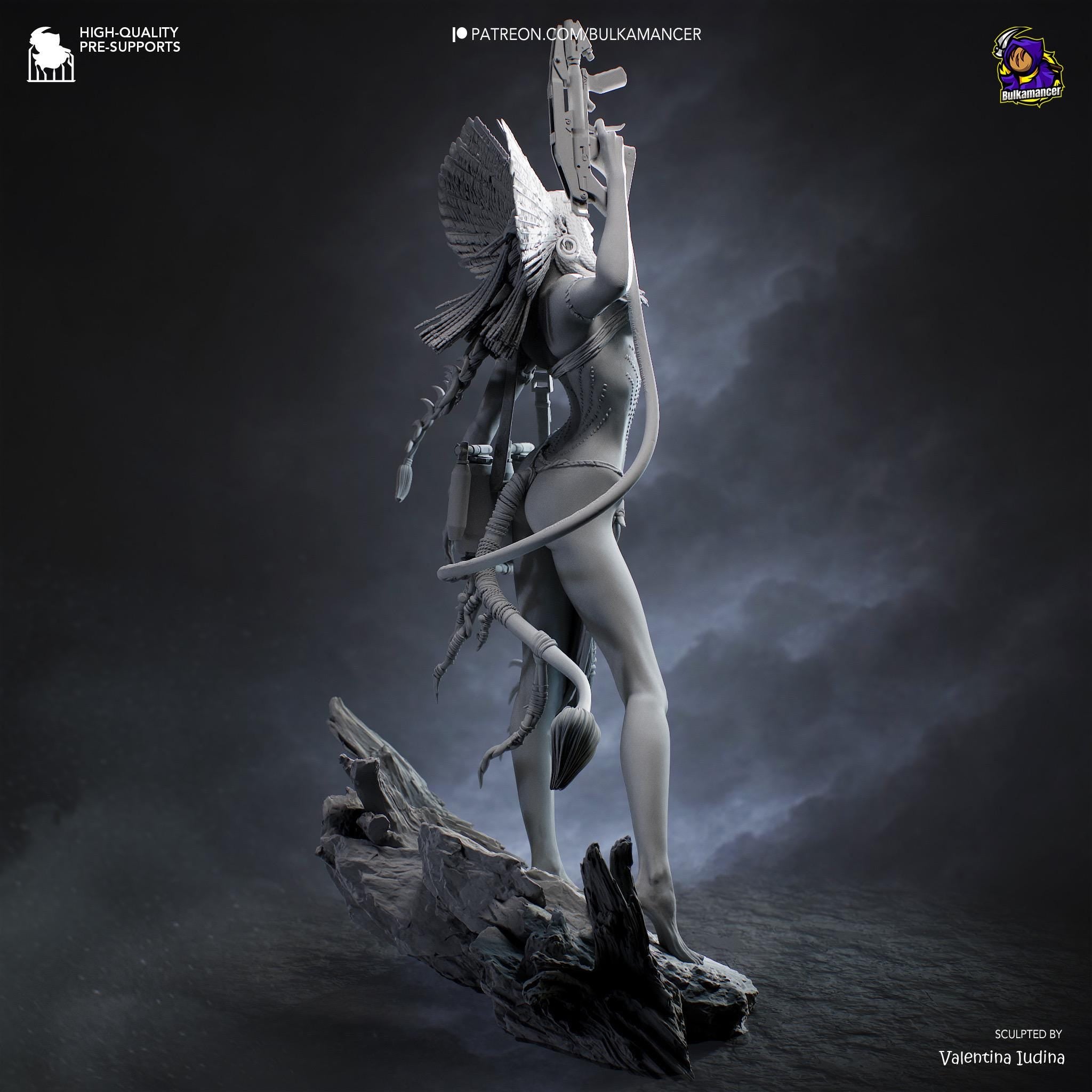 Bringer Of Blackened Skies - Sci-fi Alien Ashen Fire Villian Varang Resin Figure 16K