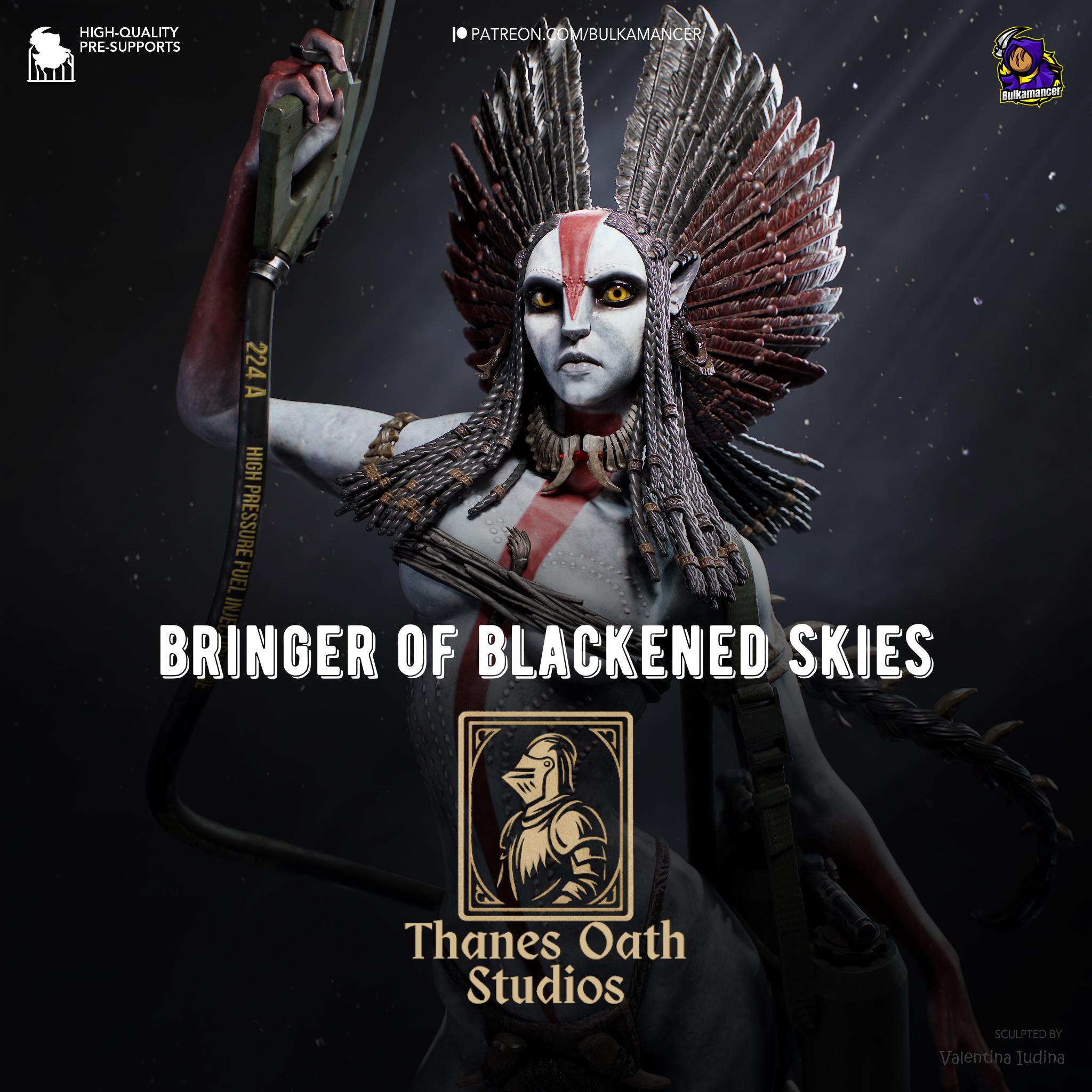 Bringer Of Blackened Skies - Sci-fi Alien Ashen Fire Villian Varang Resin Figure 16K