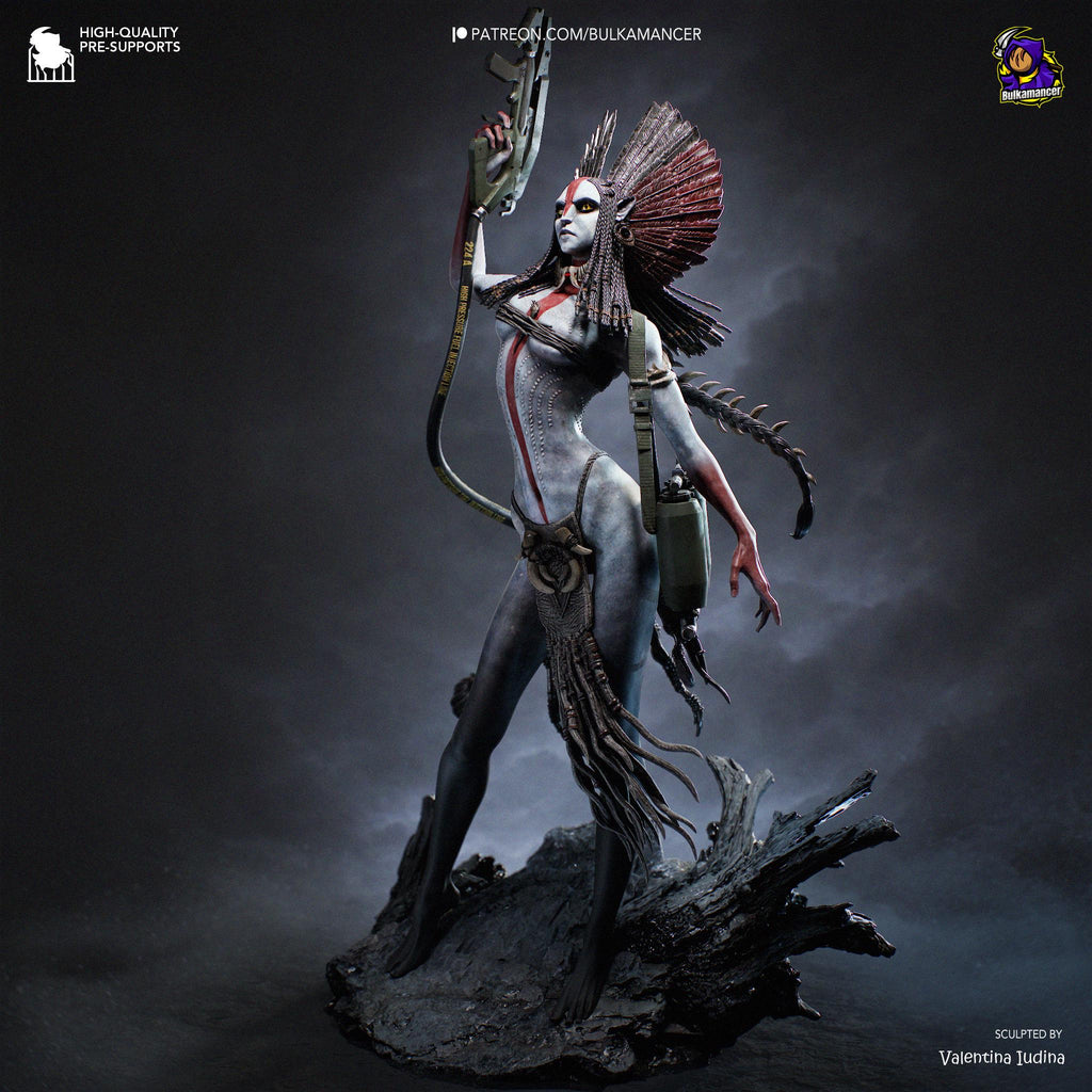 Bringer Of Blackened Skies - Sci-fi Alien Ashen Fire Villian Varang Resin Figure 16K