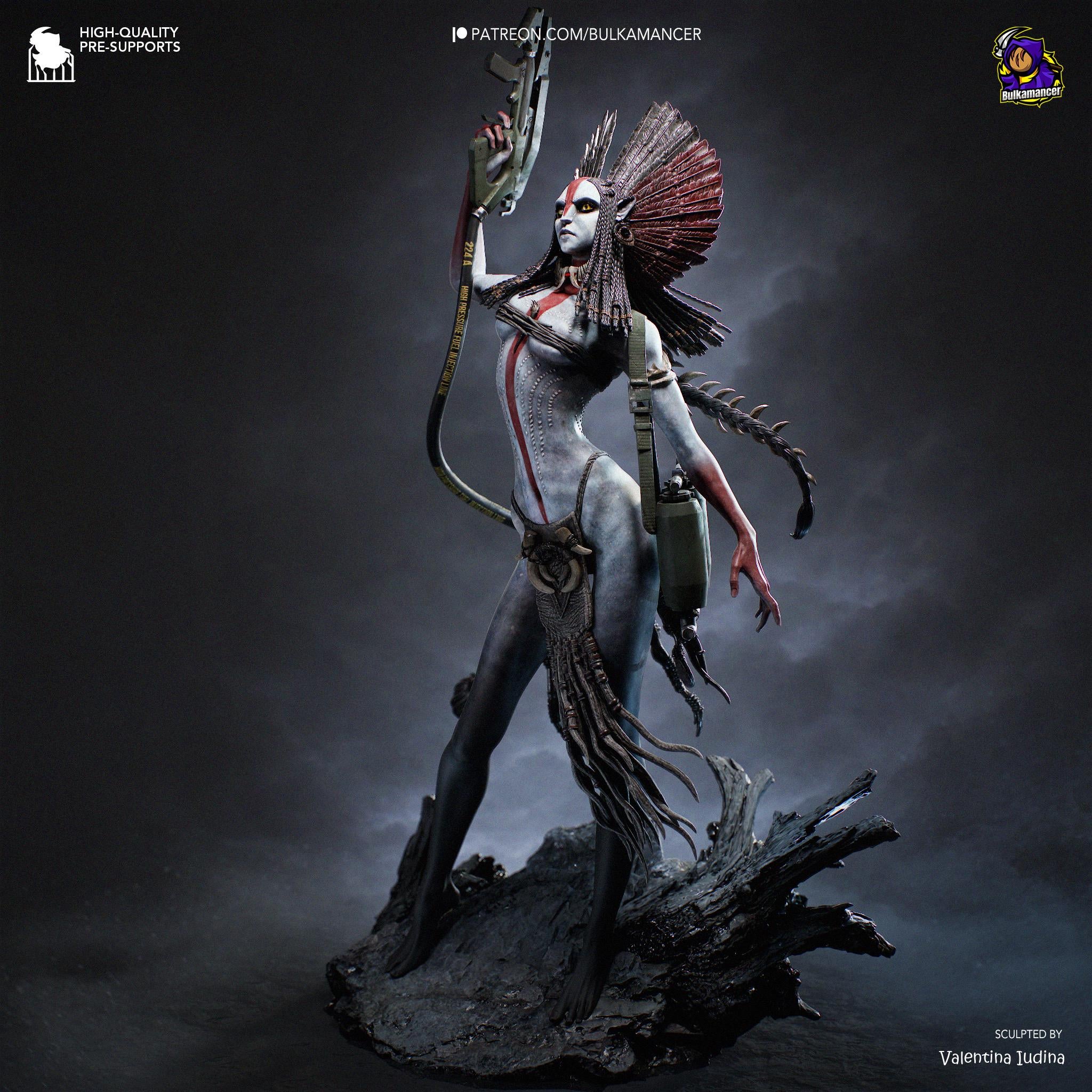 Bringer Of Blackened Skies - Sci-fi Alien Ashen Fire Villian Varang Resin Figure 16K