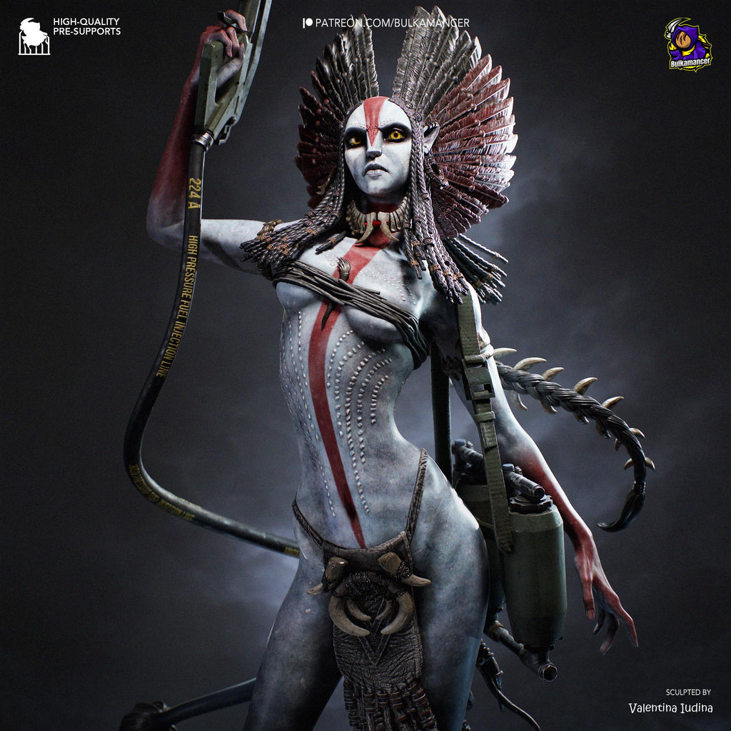Bringer Of Blackened Skies - Sci-fi Alien Ashen Fire Villian Varang Resin Figure 16K