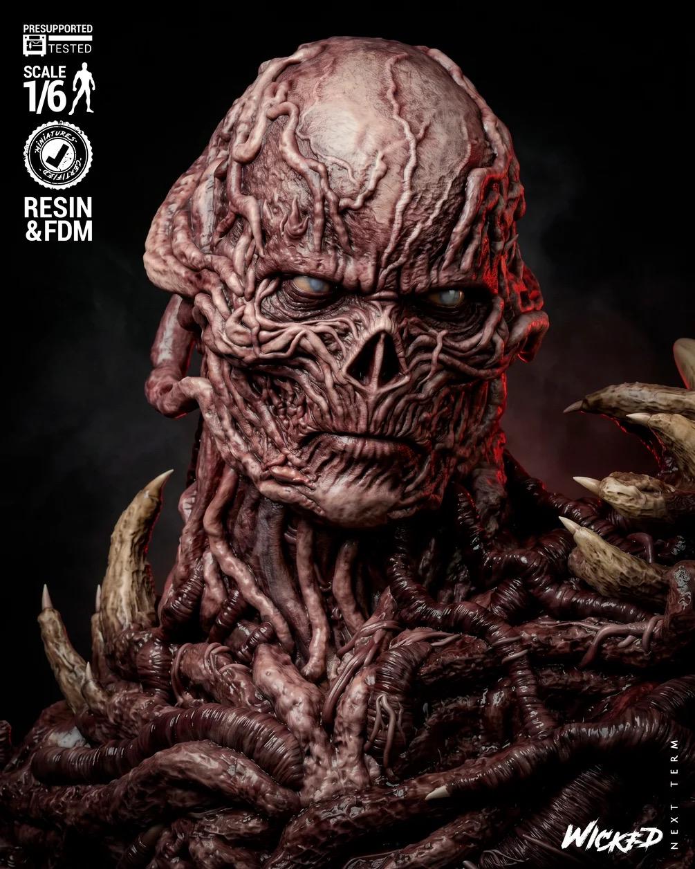 Where Worlds Tear Apart - Psychic Battle 80s Horror Diorama Vecna and Eleven Resin Figure 16K
