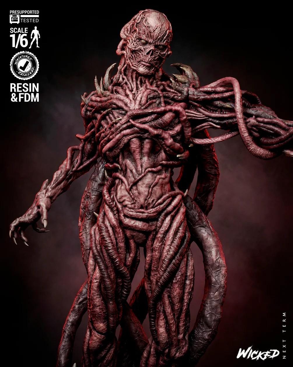 Mind Flayer’s Heir - Horror Villian 80’s Aesthetic Monster Vecna Resin Figure 16K