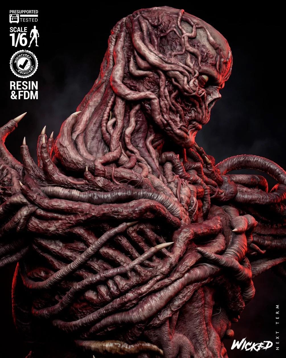 Mind Flayer’s Heir - Horror Villian 80’s Aesthetic Monster Vecna Resin Figure 16K