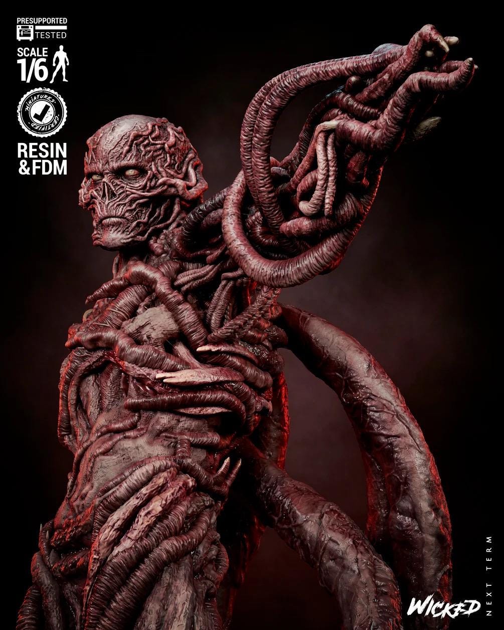 Mind Flayer’s Heir - Horror Villian 80’s Aesthetic Monster Vecna Resin Figure 16K