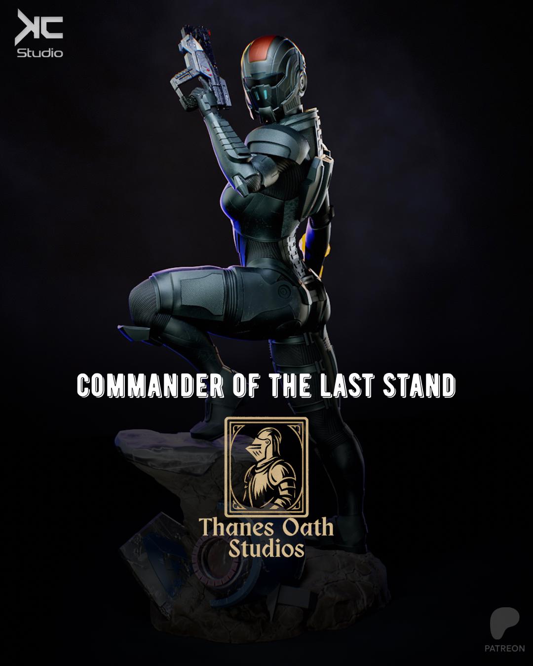 Commander Of The Last Stand - Sci-fi Hero Space Commander Armoured Warrior Commander Shepard Resin Figure 16K