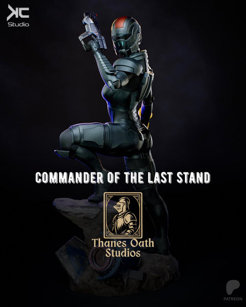 Commander Of The Last Stand - Sci-fi Hero Space Commander Armoured Warrior Commander Shepard Resin Figure 16K