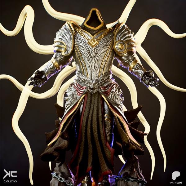 Wings Of Faith & Ruin - Angel Warrior Dark Fantasy Divine Gothic Armour Resin Figure 16K