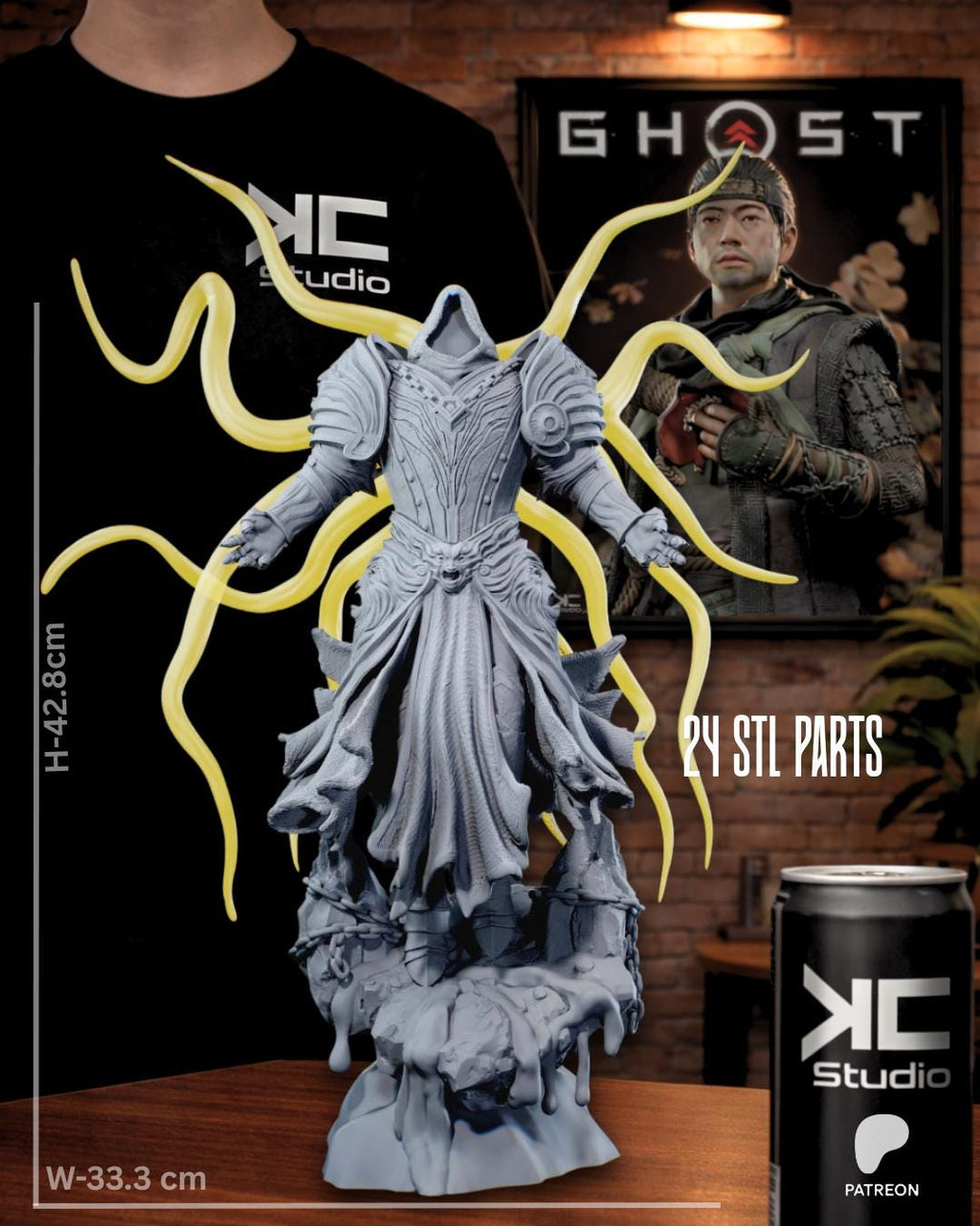 Wings Of Faith & Ruin - Angel Warrior Dark Fantasy Divine Gothic Armour Resin Figure 16K