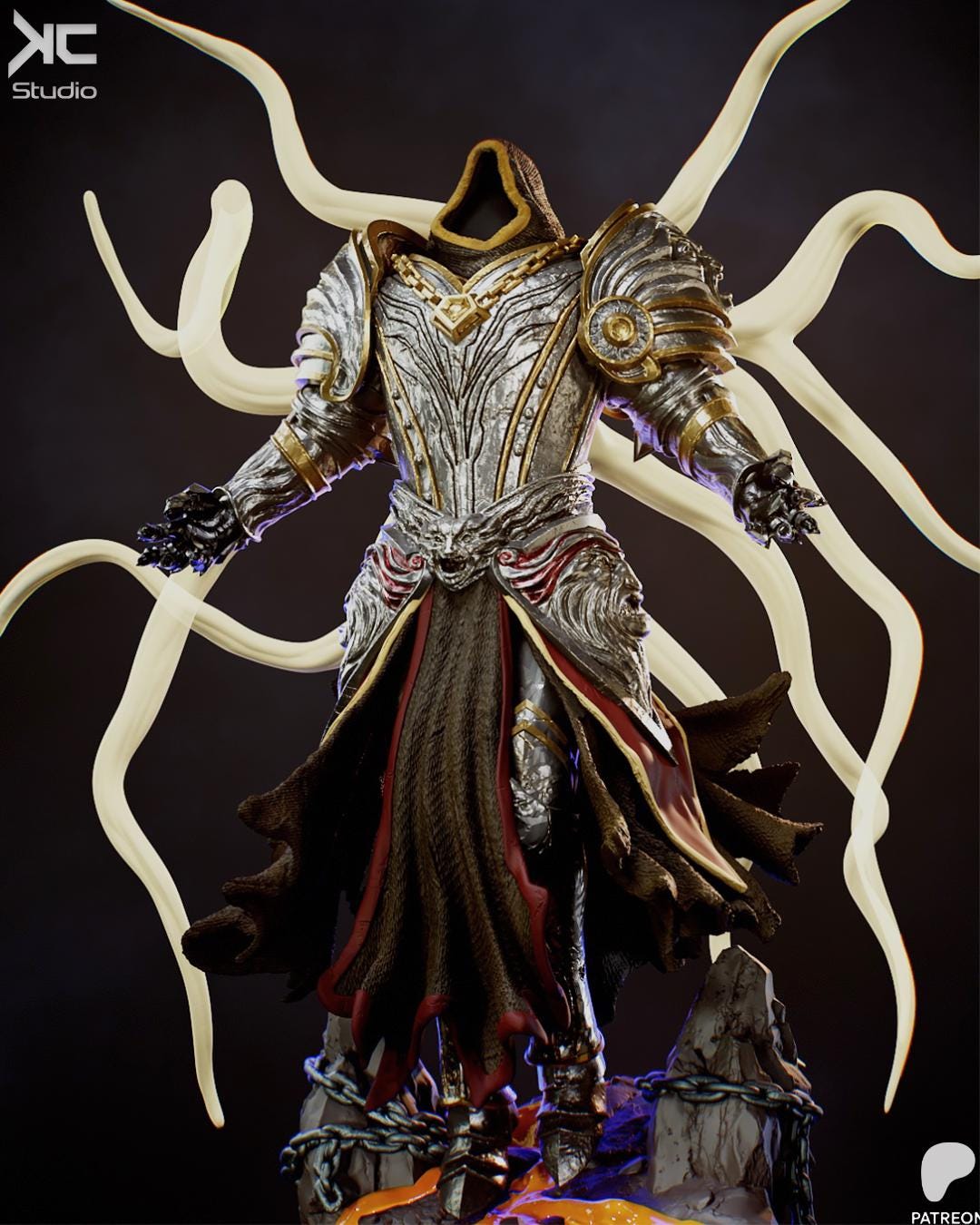 Wings Of Faith & Ruin - Angel Warrior Dark Fantasy Divine Gothic Armour Resin Figure 16K
