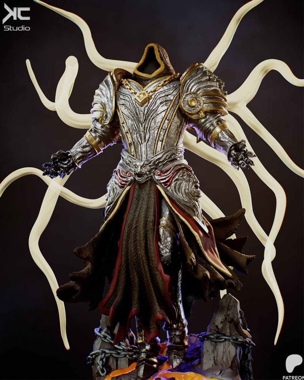 Wings Of Faith & Ruin - Angel Warrior Dark Fantasy Divine Gothic Armour Resin Figure 16K