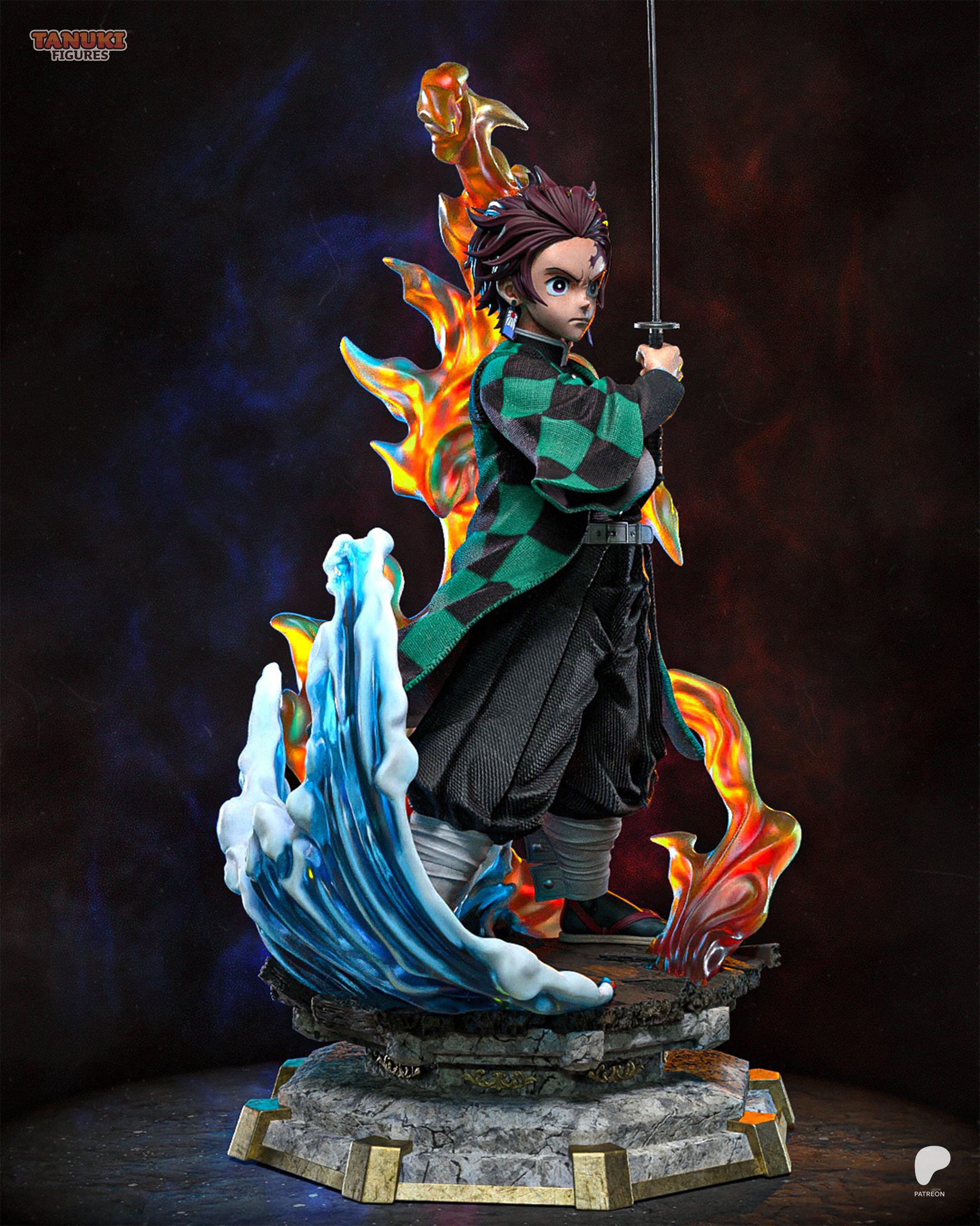 Breath Of The Water’s Resolve - Demon Killer Water Breathing Anime Swordsman Tanjiro Kamado Resin Figure 16K