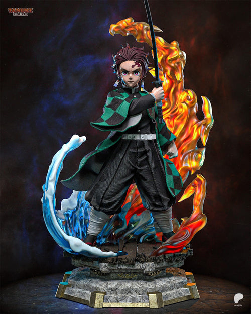 Breath Of The Water’s Resolve - Demon Killer Water Breathing Anime Swordsman Tanjiro Kamado Resin Figure 16K