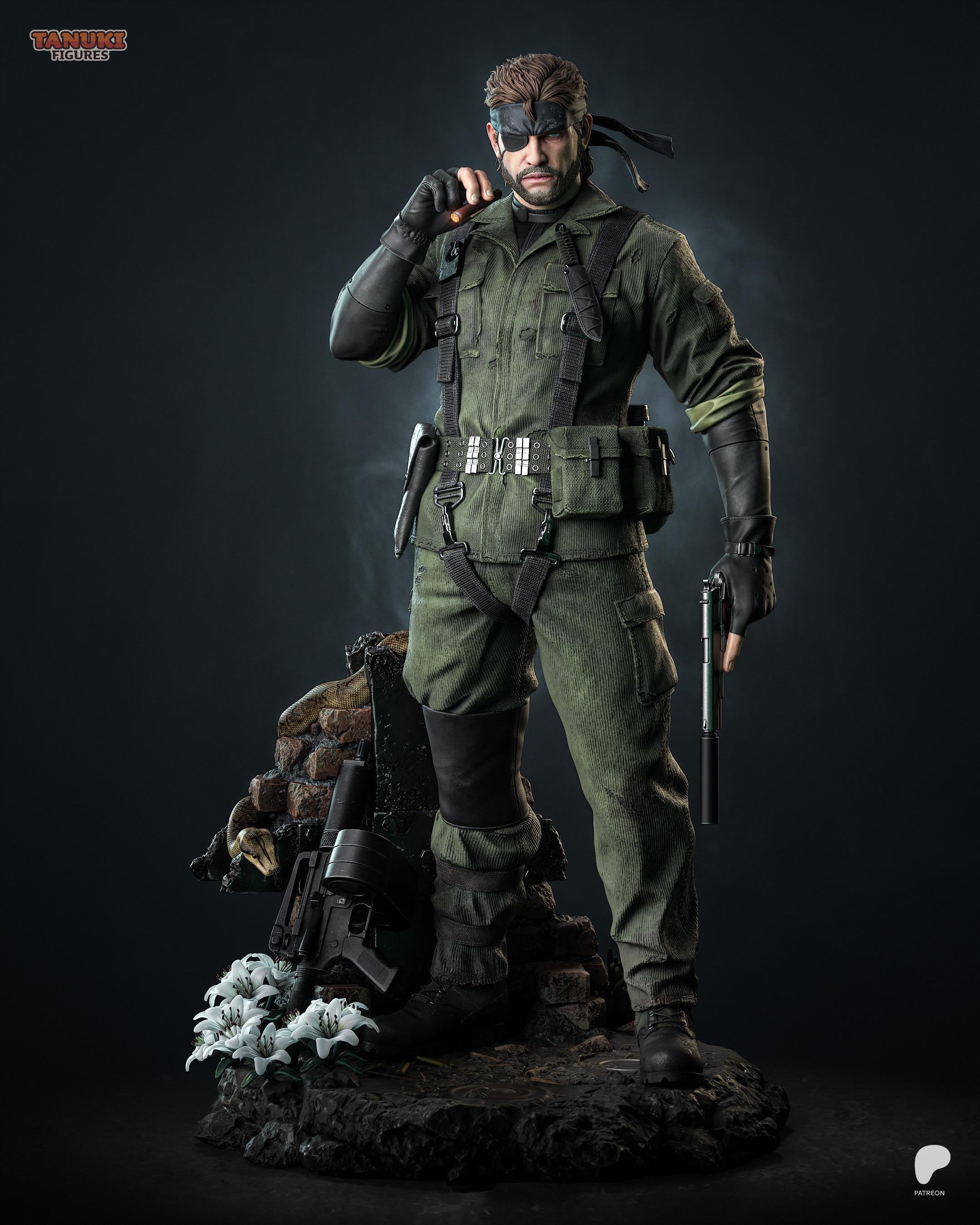 The Legendary Soldier - Stealth Operative Military Legend Big Boss Resin Figure 16K