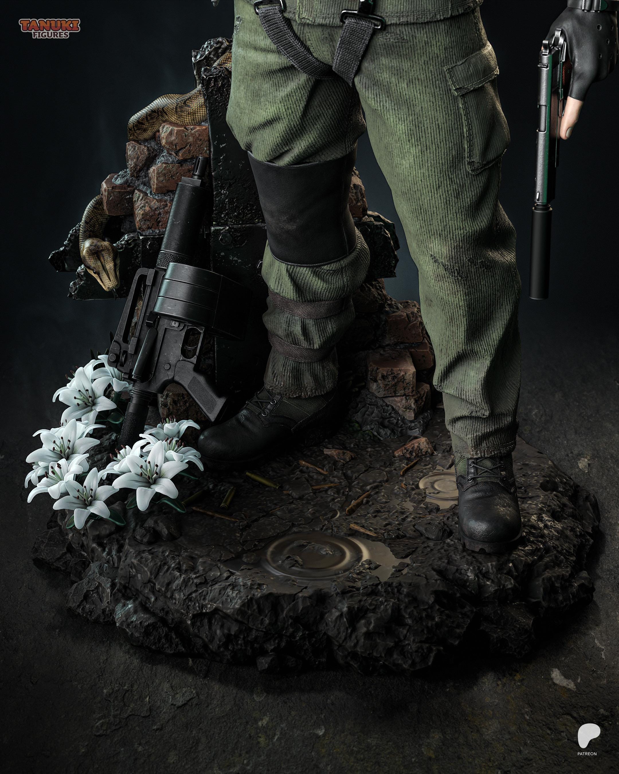 The Legendary Soldier - Stealth Operative Military Legend Big Boss Resin Figure 16K
