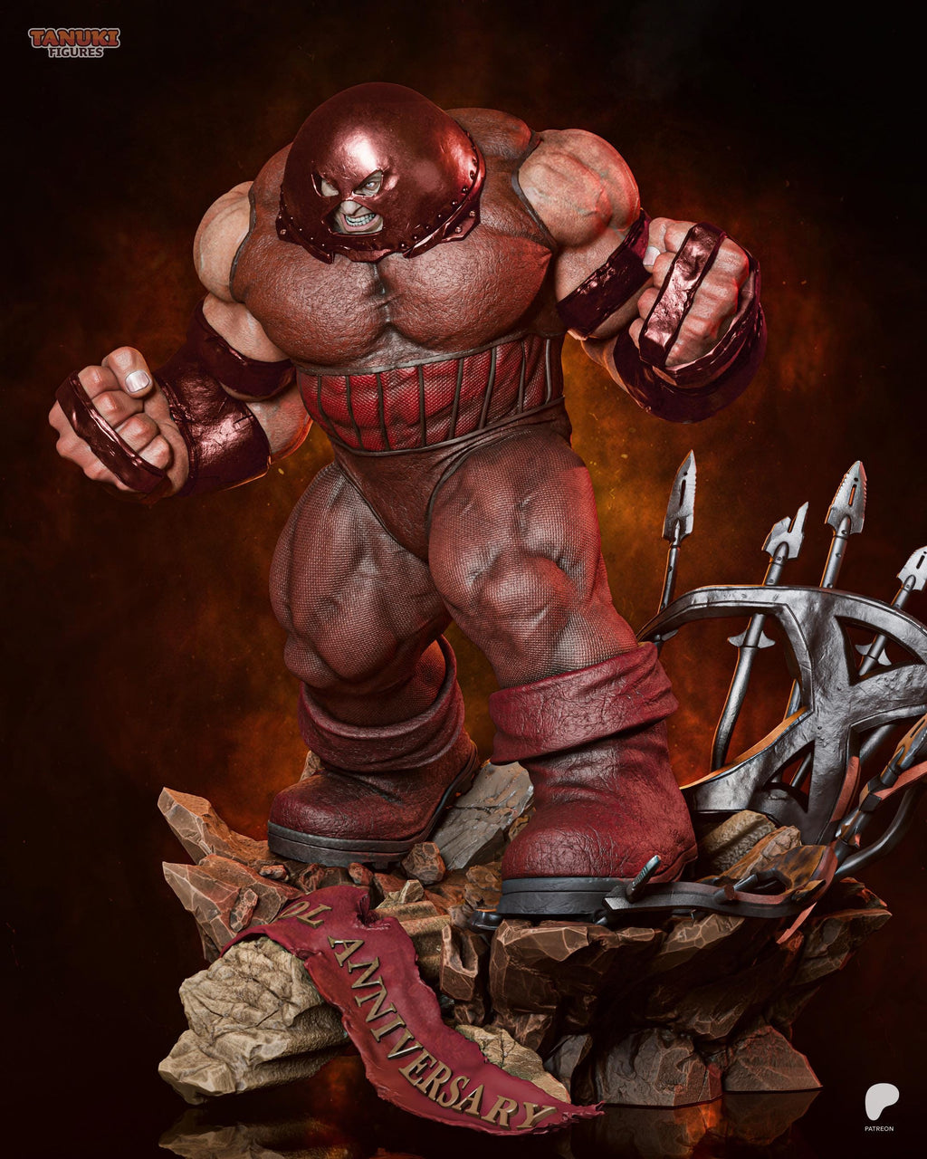 Crimson Momentum - Unstoppable Brute Villian Mutant Strength Juggernaut Resin Figure 16K