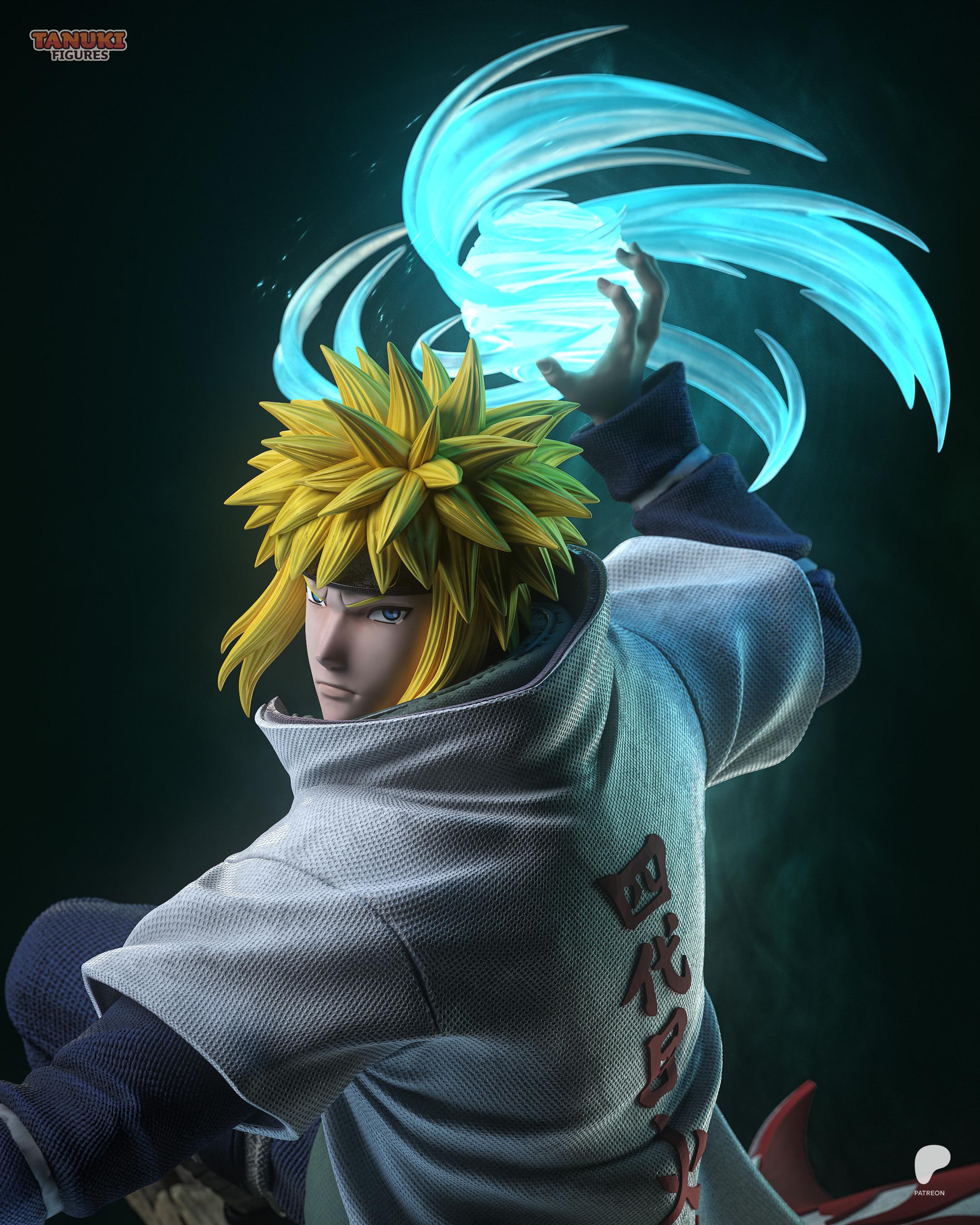 Mark Of The Flying Thunder - Flying Raijin Anime Ninja Kunai Warrior Minato Resin Figure 16K