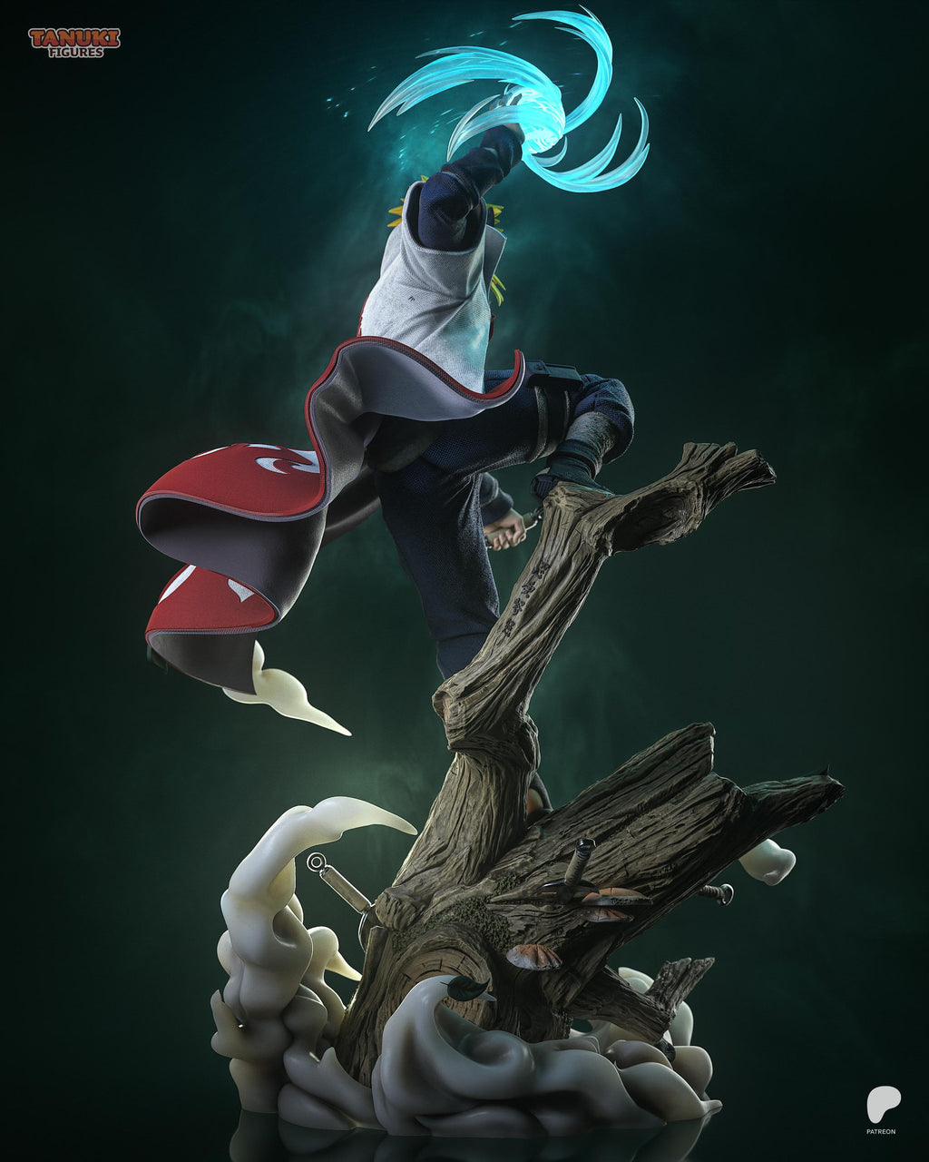 Mark Of The Flying Thunder - Flying Raijin Anime Ninja Kunai Warrior Minato Resin Figure 16K
