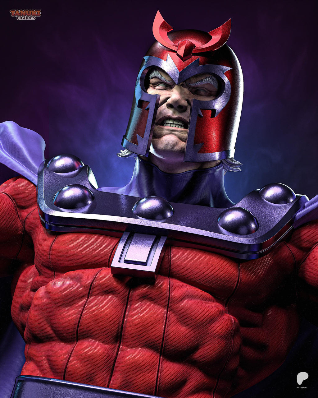 Master Of Magnetic Wrath - Metal Manipulator Armored Warlord Magneto Resin Figure 16K