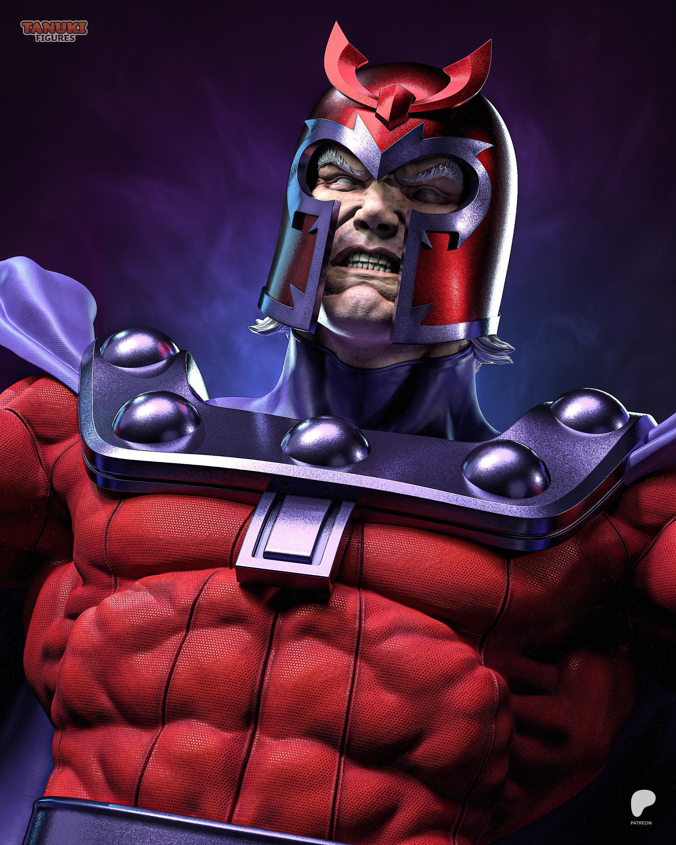 Master Of Magnetic Wrath - Metal Manipulator Armored Warlord Magneto Resin Figure 16K
