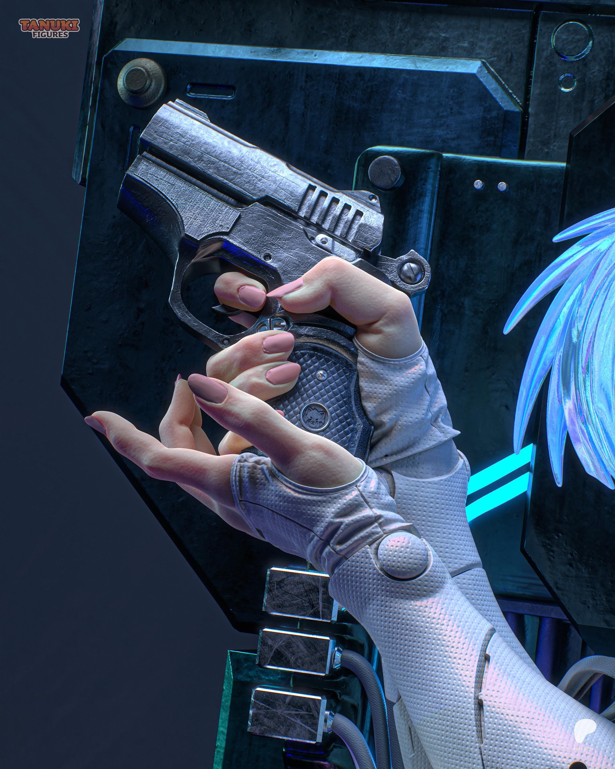 Ghost In Synthetic Flesh - Futuristic Agent Dystopian Future Motoko Resin Figure 16K