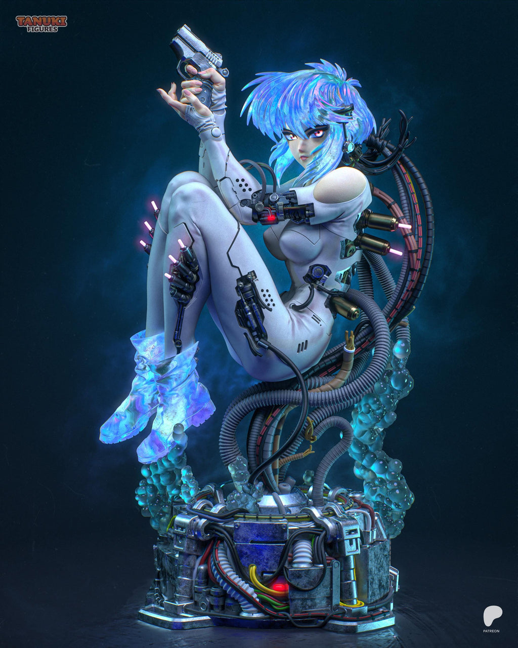 Ghost In Synthetic Flesh - Futuristic Agent Dystopian Future Motoko Resin Figure 16K