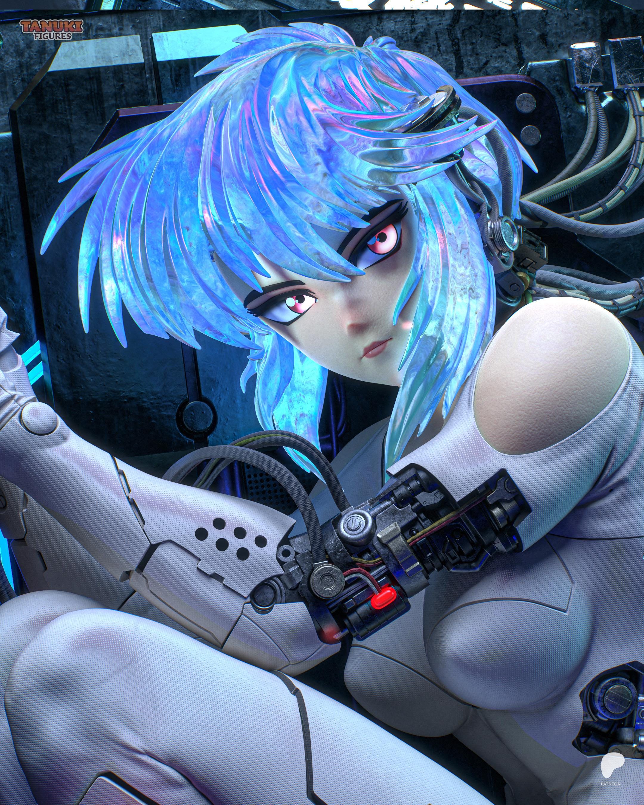 Ghost In Synthetic Flesh - Futuristic Agent Dystopian Future Motoko Resin Figure 16K
