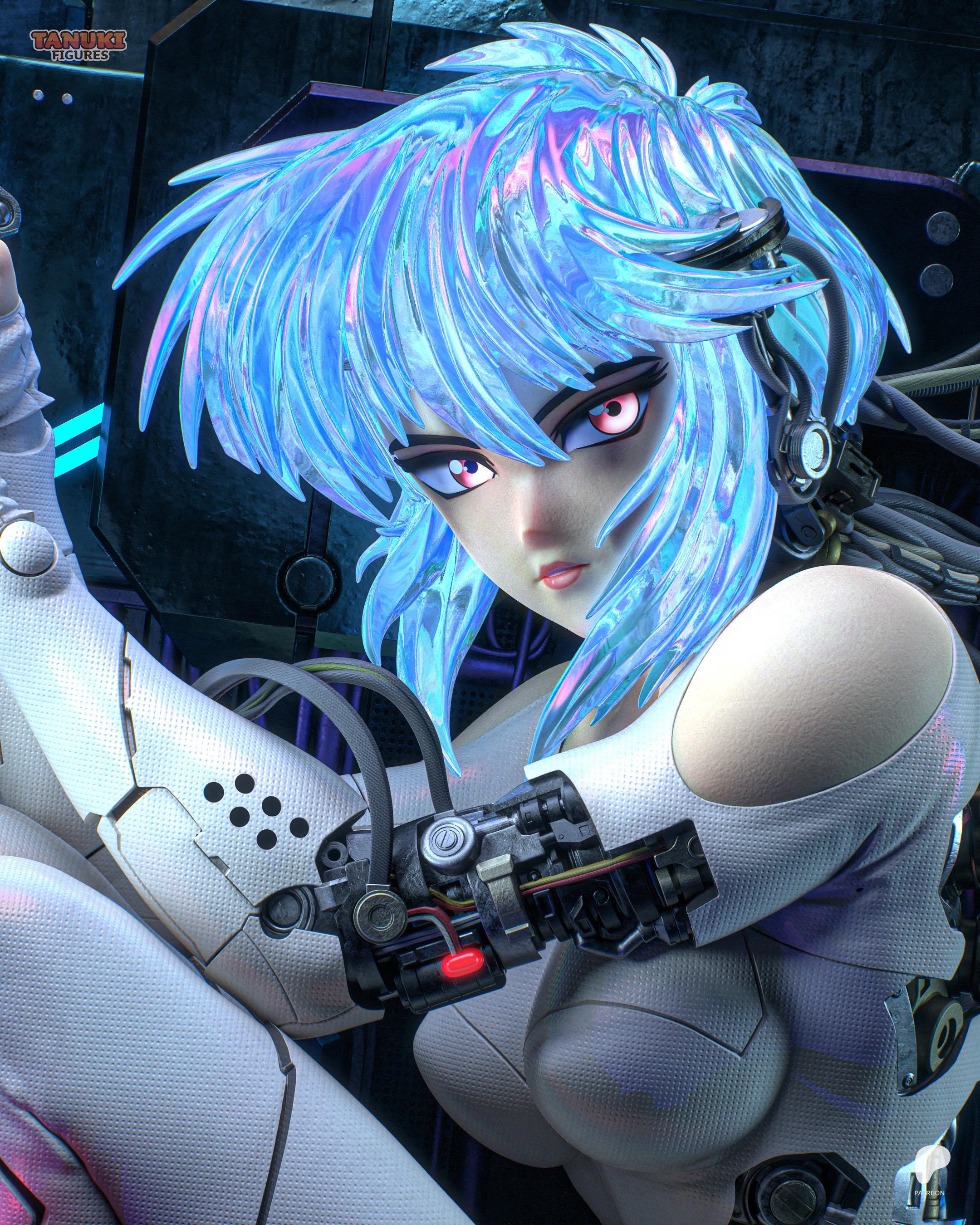 Ghost In Synthetic Flesh - Futuristic Agent Dystopian Future Motoko Resin Figure 16K