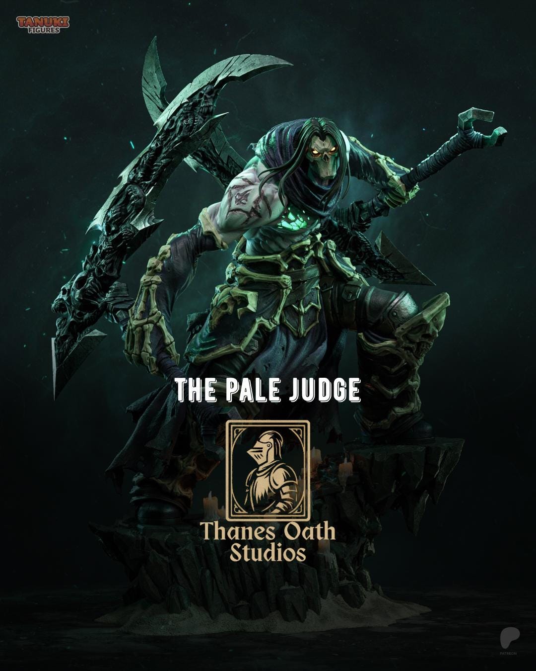 The Pale Judge - Grim Reaper Dark Entity Mythic Horror Death Resin Figure 16K