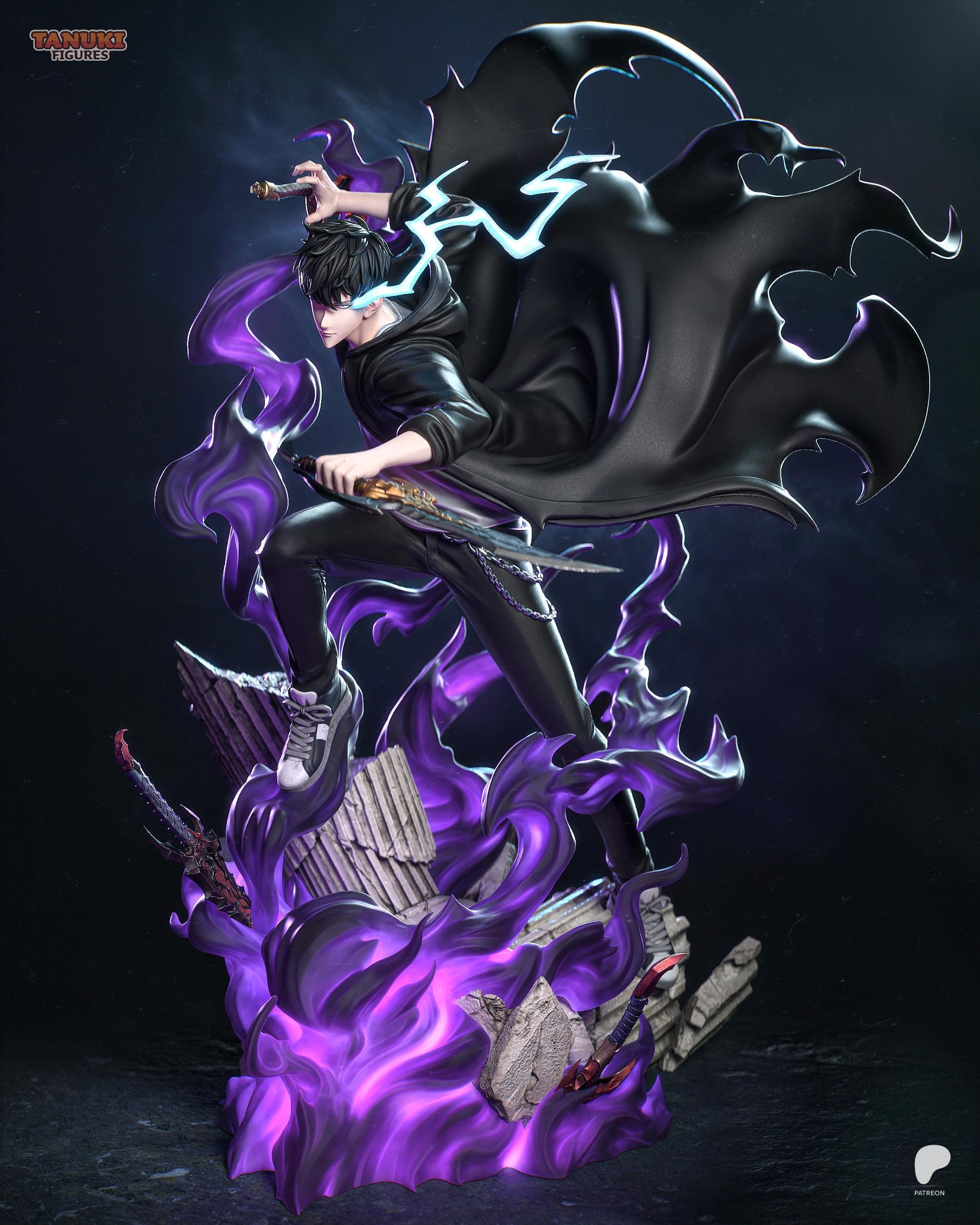 King Of Endless Shadows - Rising Power Warrior Levelling Hero Sung Jin-Woo Resin Figure 16K