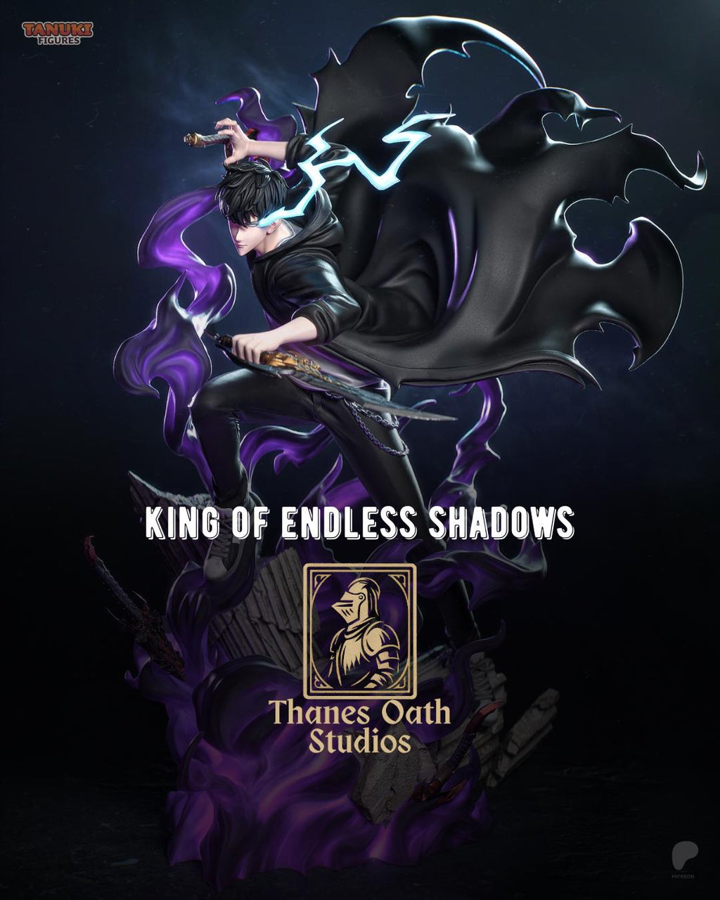 King Of Endless Shadows - Rising Power Warrior Levelling Hero Sung Jin-Woo Resin Figure 16K