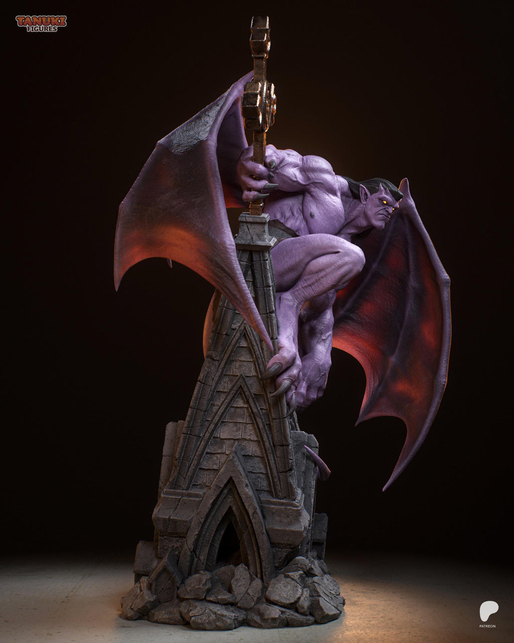 Gurdian Gargoyle - Stone Guardian Winged Gothic Creature Goliath Resin Figure 16K