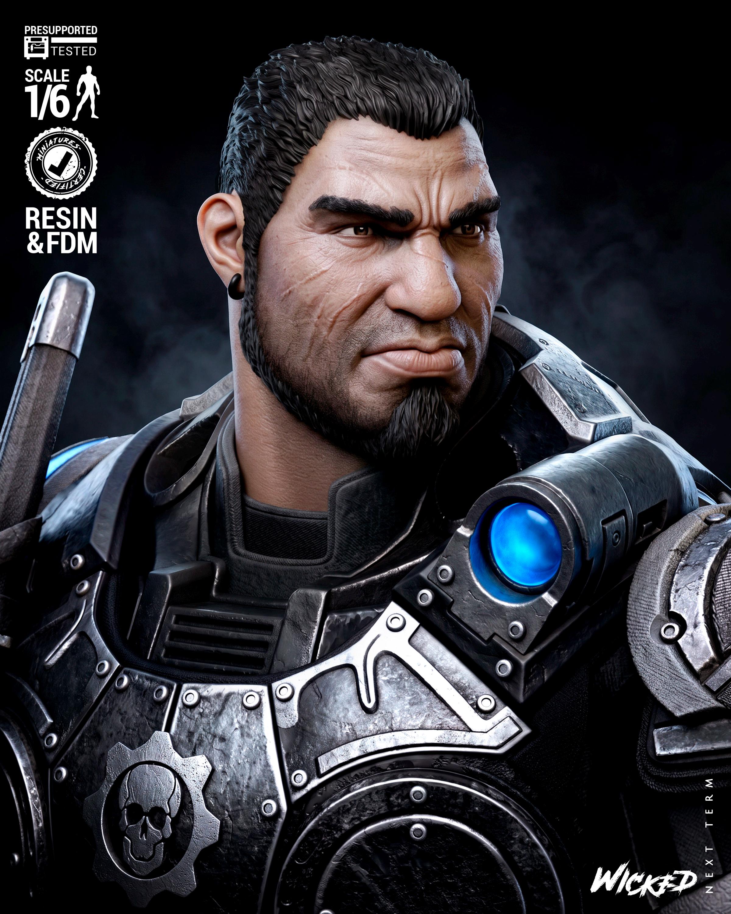 The Weight Of Sacrifice - Soldier Statue Gaming War Torn Hero Dominic Santiago Resin Figure 16K