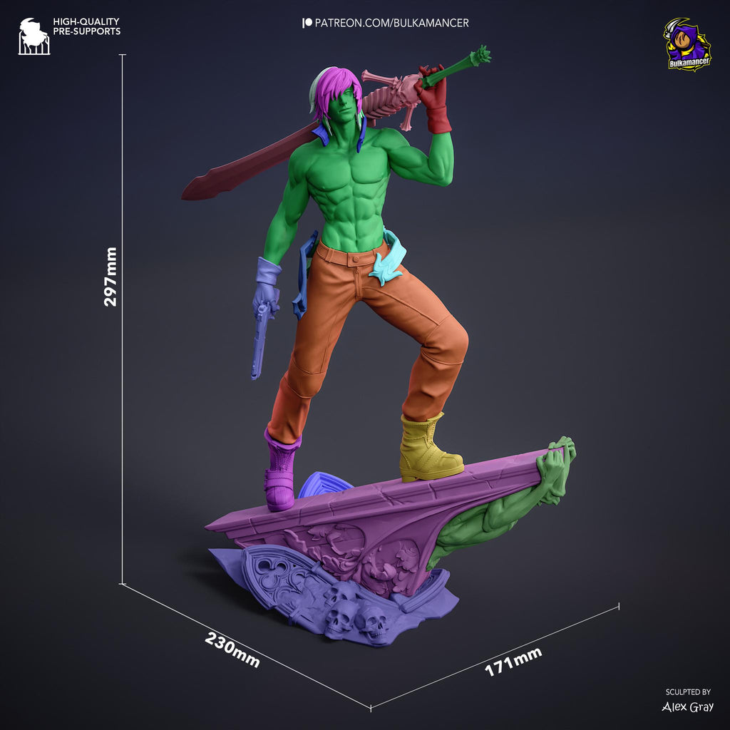 Half-Blood King Of Chaos - Devil Hunter Demon Slayer Sword Wielder Dante Resin Figure 16K