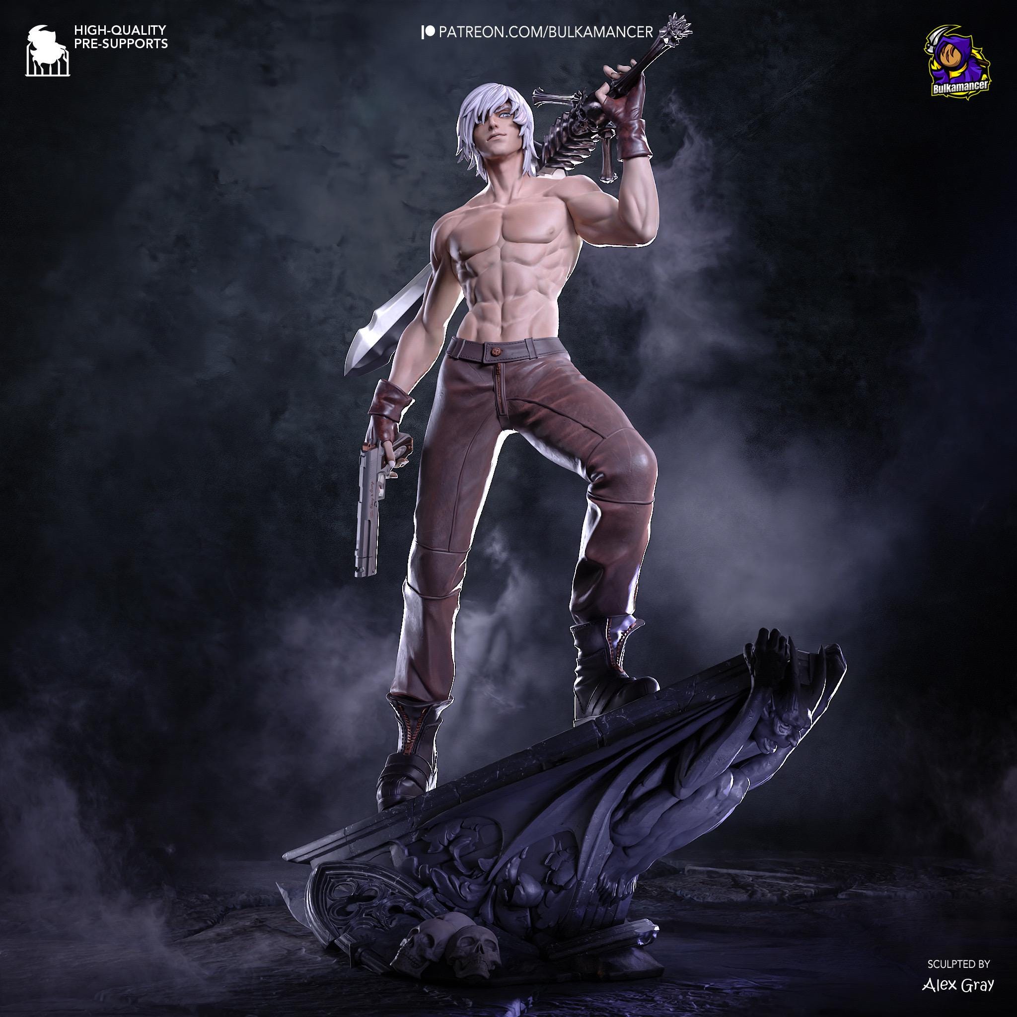 Half-Blood King Of Chaos - Devil Hunter Demon Slayer Sword Wielder Dante Resin Figure 16K
