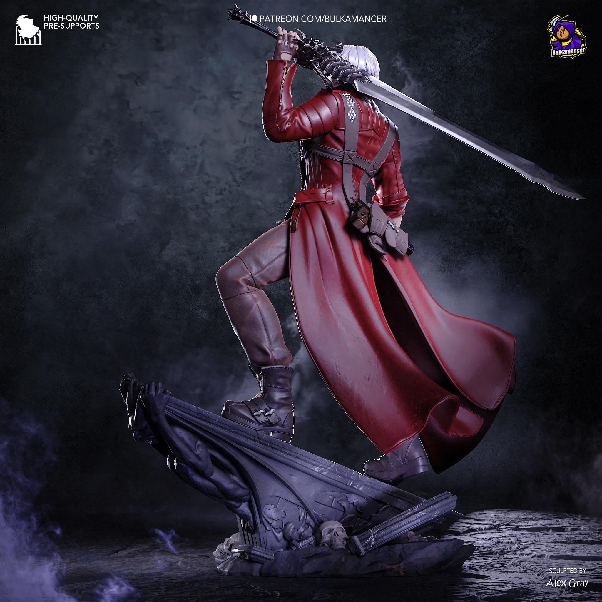 Half-Blood King Of Chaos - Devil Hunter Demon Slayer Sword Wielder Dante Resin Figure 16K