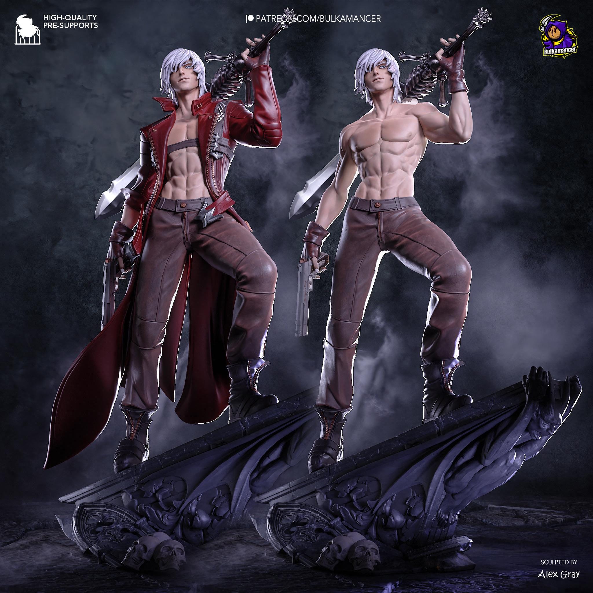 Half-Blood King Of Chaos - Devil Hunter Demon Slayer Sword Wielder Dante Resin Figure 16K