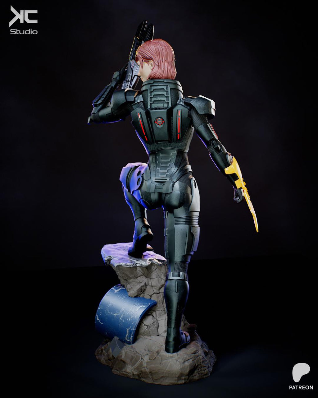 Commander Of The Last Stand - Sci-fi Hero Space Commander Armoured Warrior Commander Shepard Resin Figure 16K