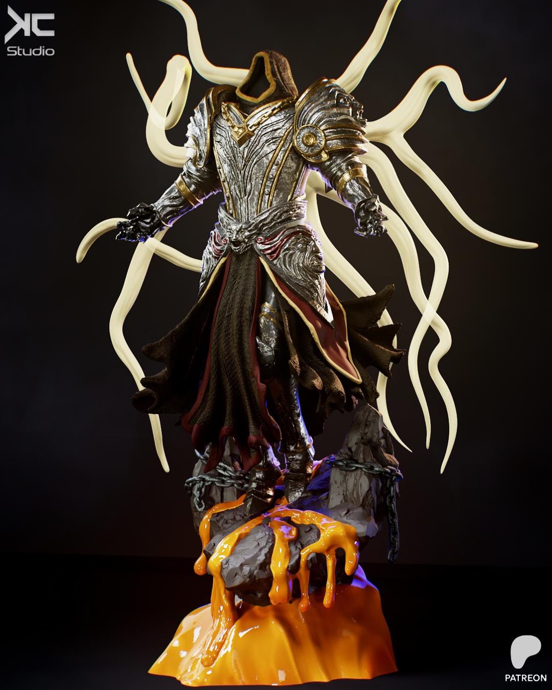 Wings Of Faith & Ruin - Angel Warrior Dark Fantasy Divine Gothic Armour Resin Figure 16K