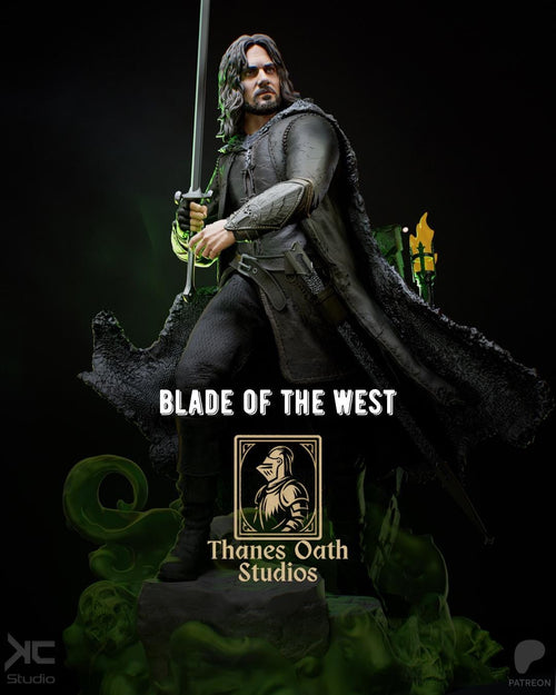 Blade Of The West - Fantasy King Medieval Hero Noble Leader Aragorn Resin Figure 16K