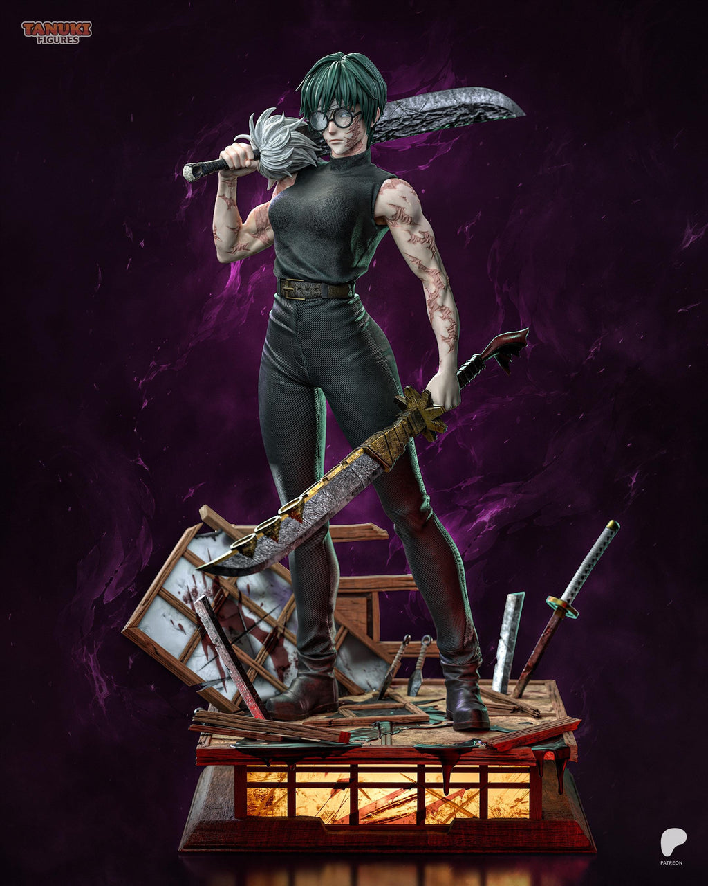 The Clanbreaker - Weapon Master Cursed Anime Warrior Maki Zenin Resin Figure 16K