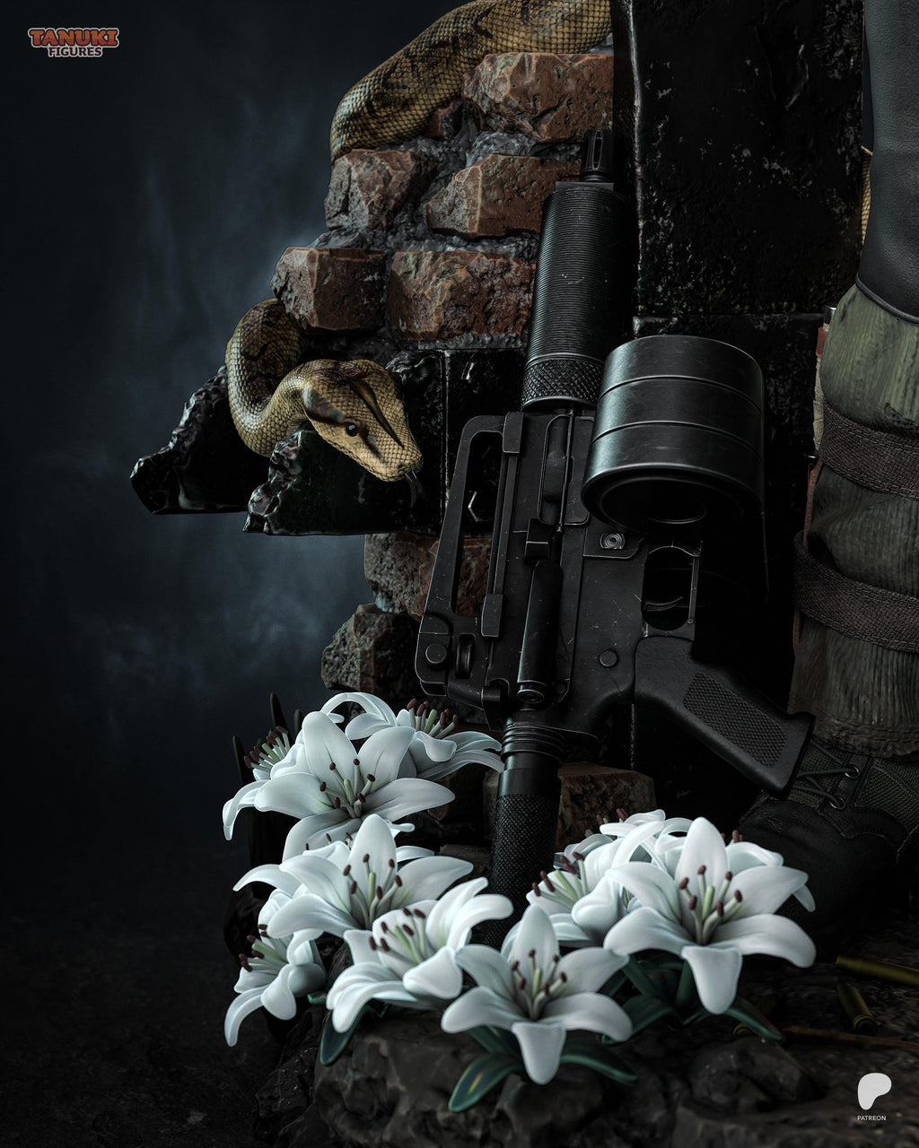 The Legendary Soldier - Stealth Operative Military Legend Big Boss Resin Figure 16K
