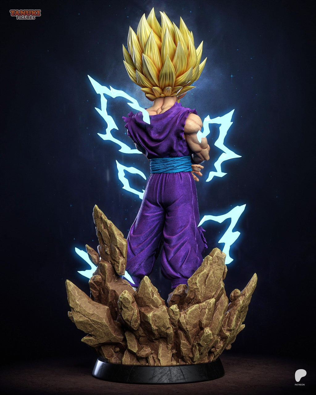 Lightning Of Silent Rage - Anime Power Up Character Energy Blast Gohan SSJ2 Resin Figure 16K